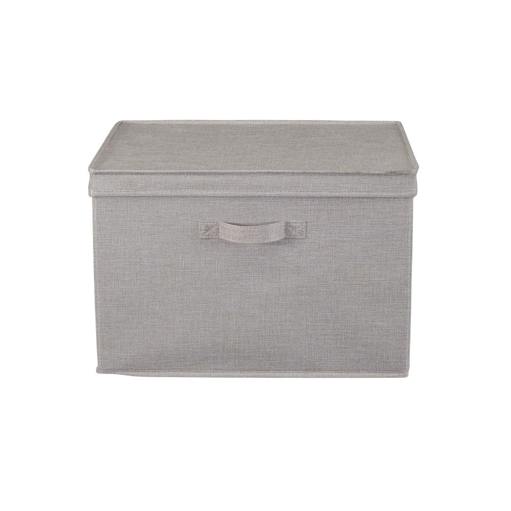 Household Essentials Canvas Storage Boxes with Lids, 2ct.