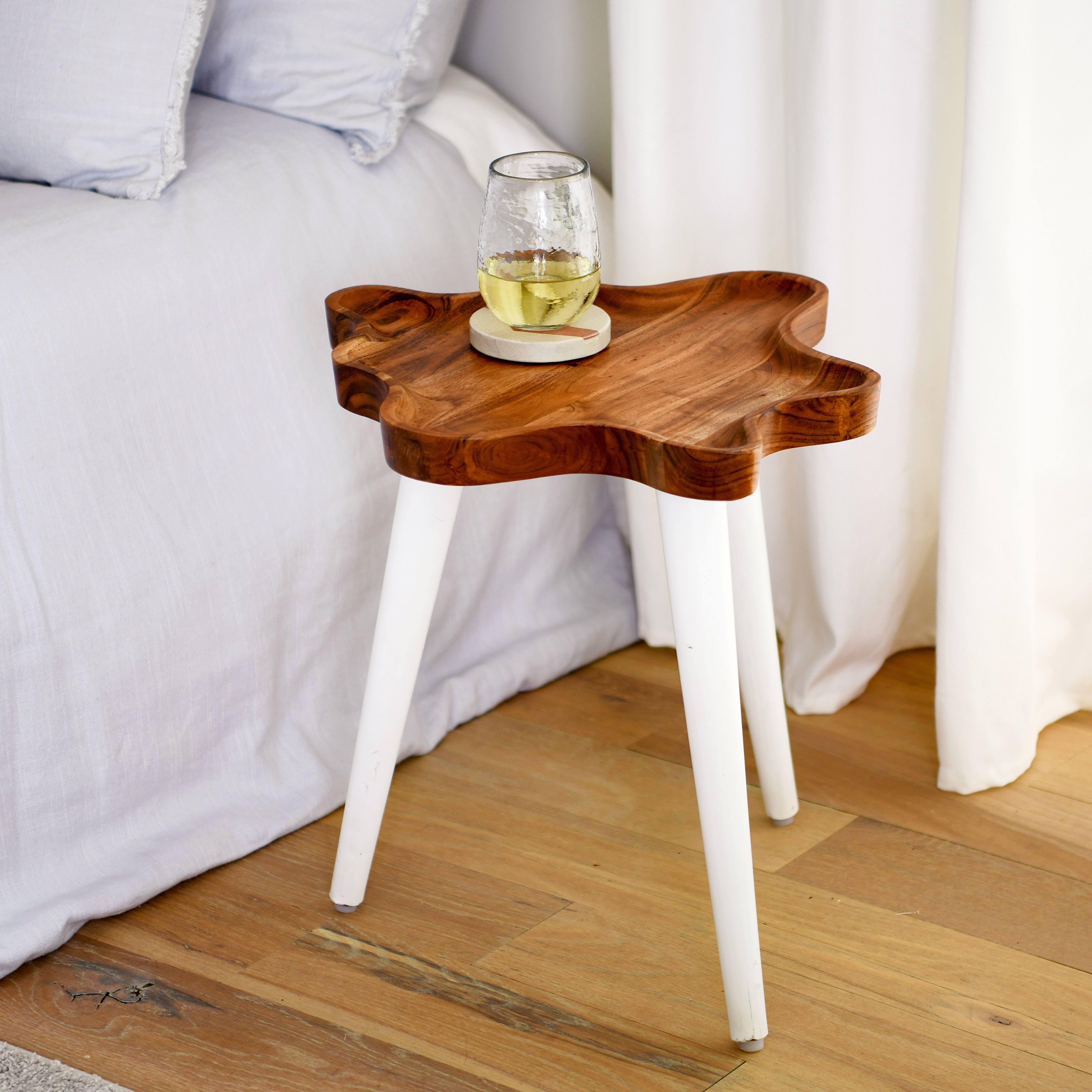 Hello Honey® Off-White and Terracotta Round Sandstone Coaster Set with Abstract Design