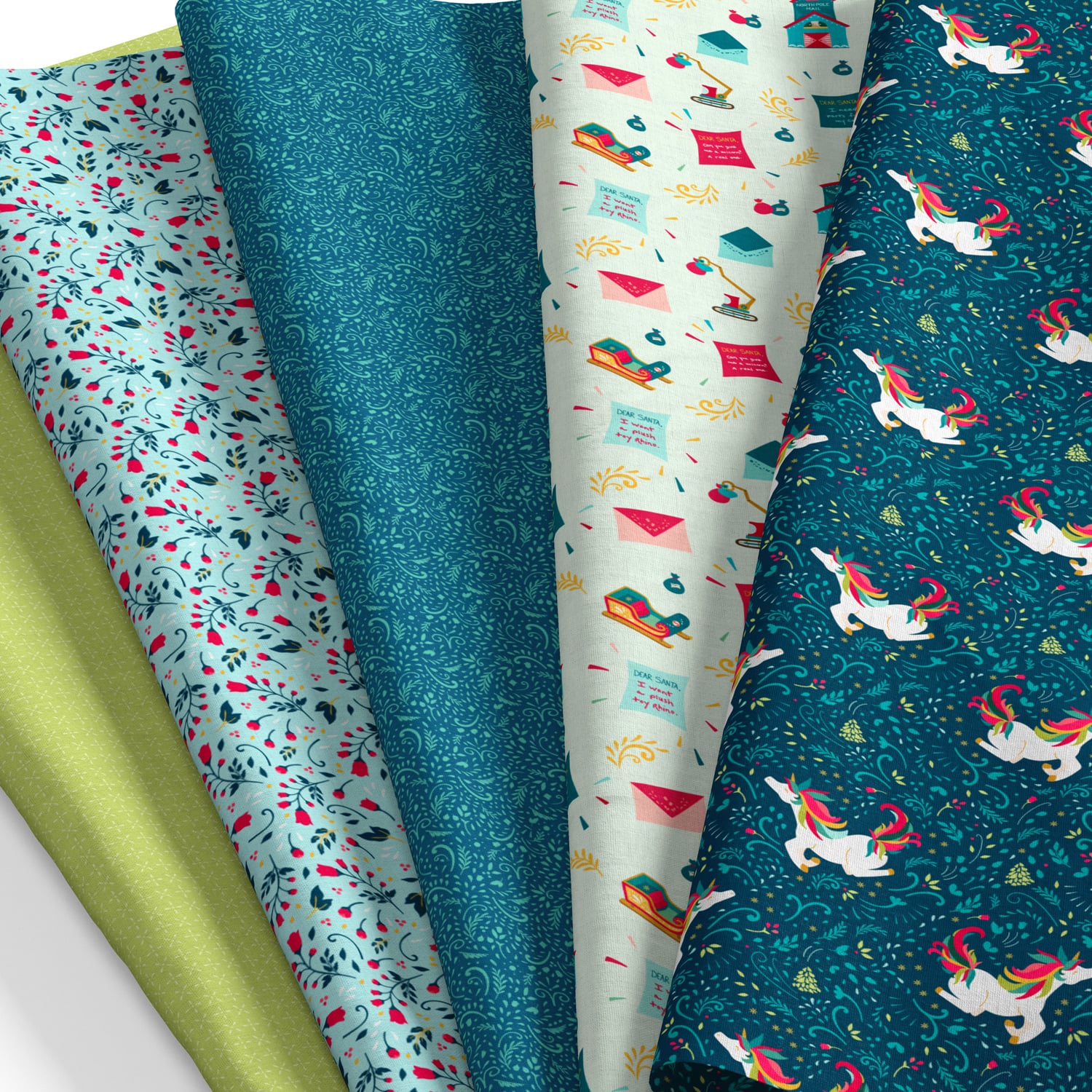 SINGER Christmas Unique Wishes 5 Piece Fat Quarter Bundle