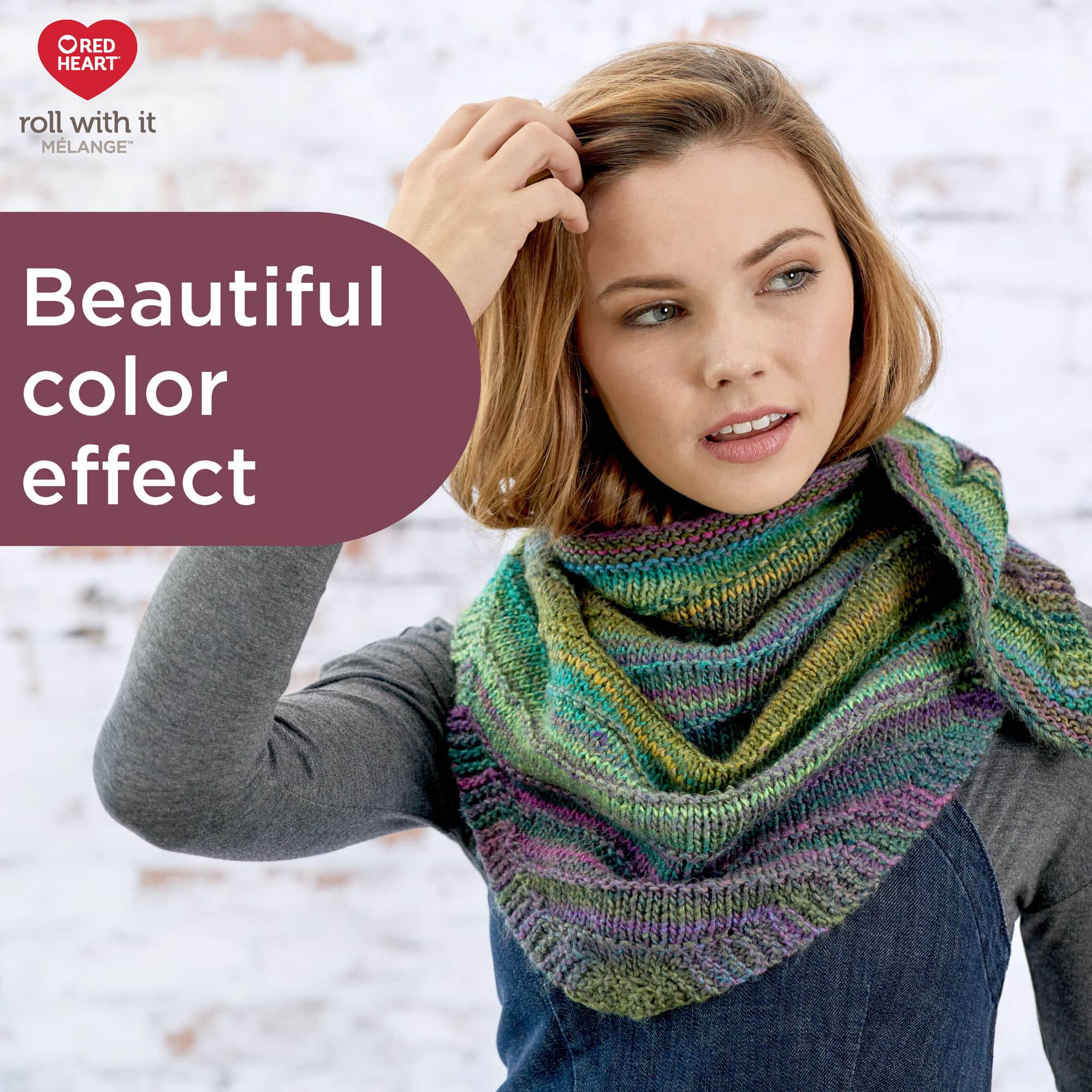 3 Pack Red Heart® Roll With It Melange™ Yarn