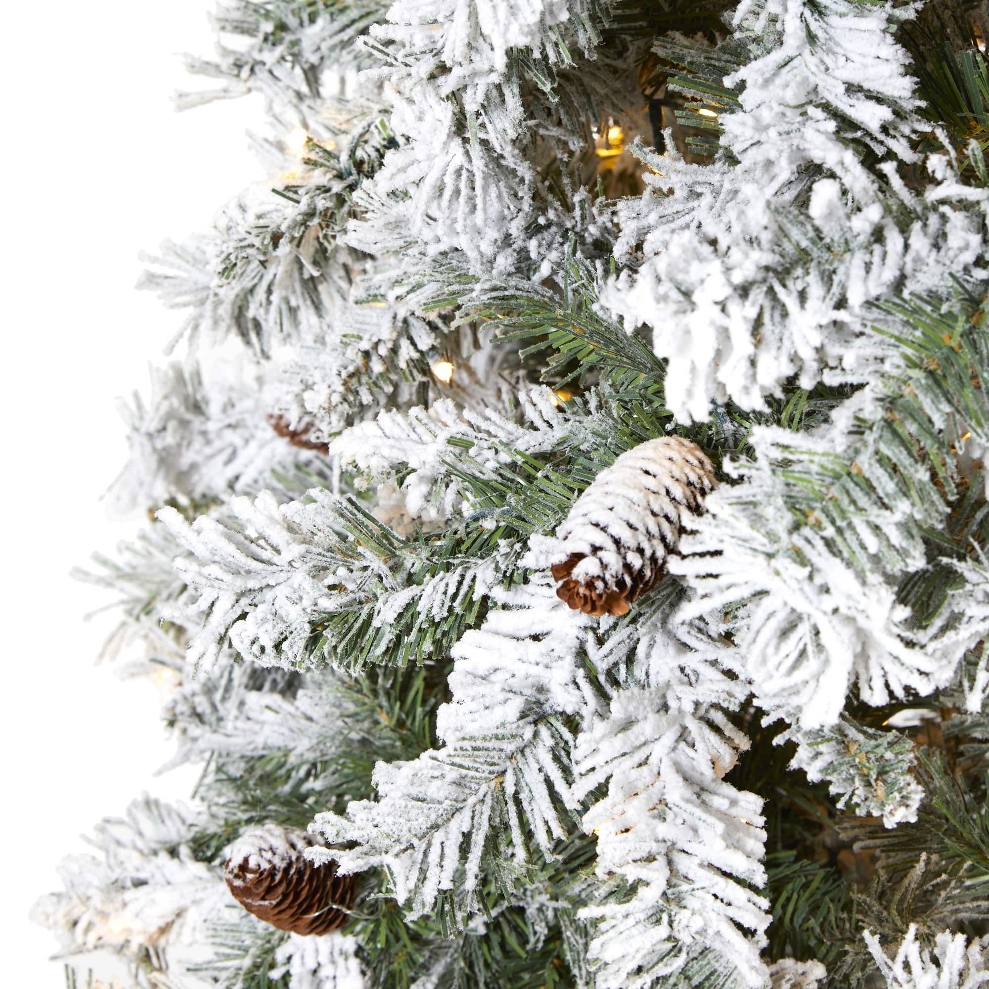 8ft. Pre-Lit White River Mountain Pine Artificial Christmas Tree, Clear LED Lights