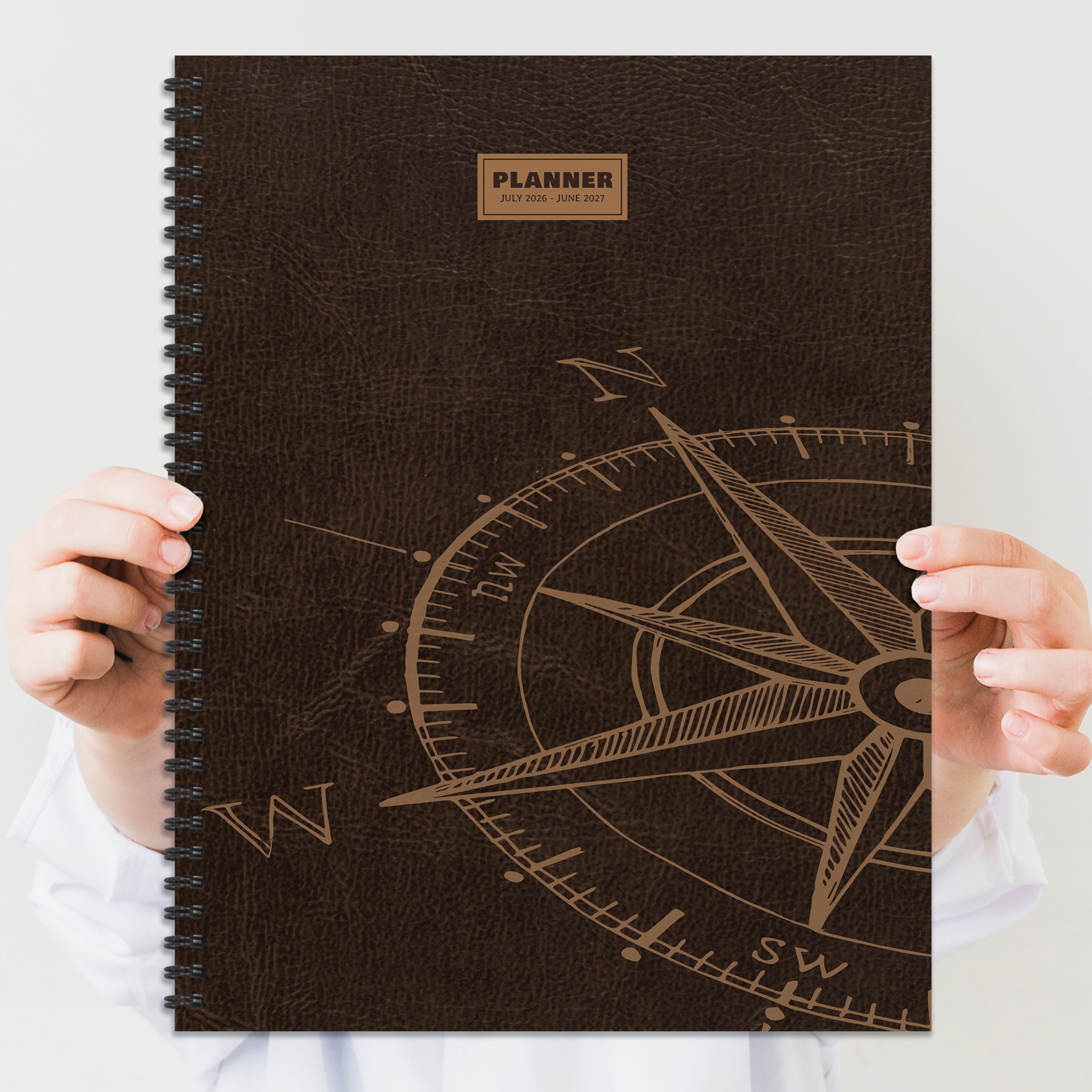 TF Publishing Large Leather Compass Weekly Monthly Planner