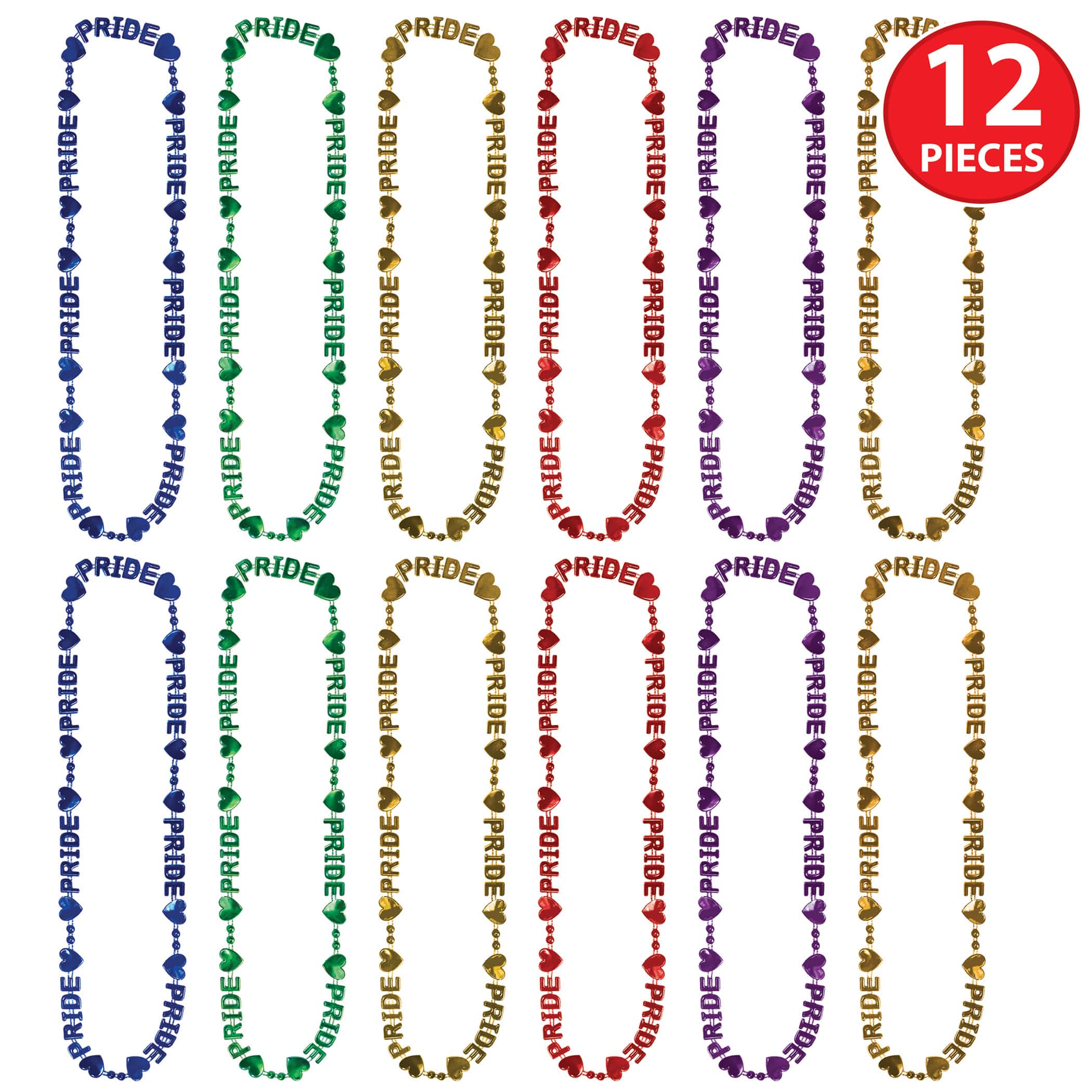 Beistle 32" Pride Rainbow Beads-Of-Expression, 12ct.