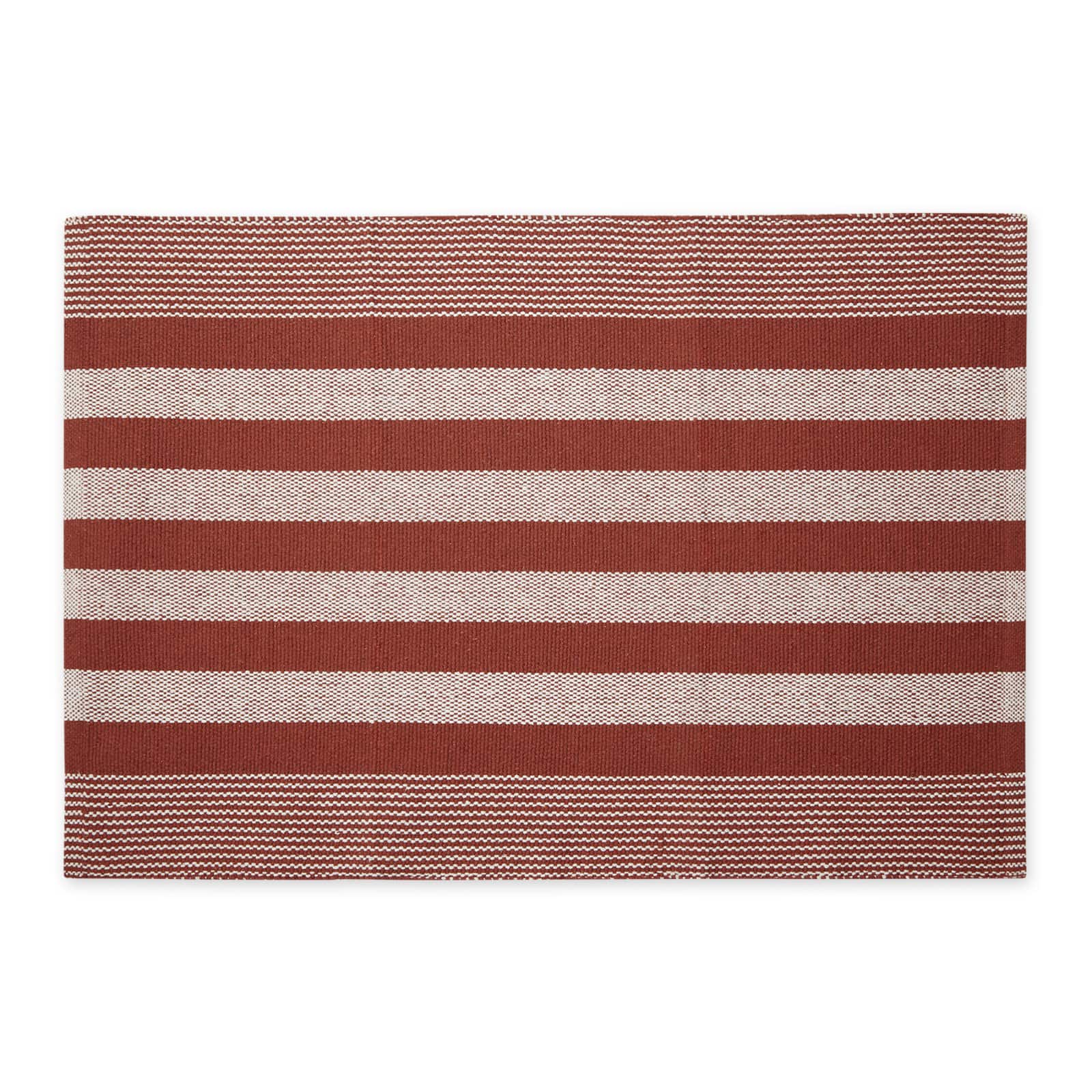 DII® Cabana Stripe Handwoven Recycled Yarn Rug