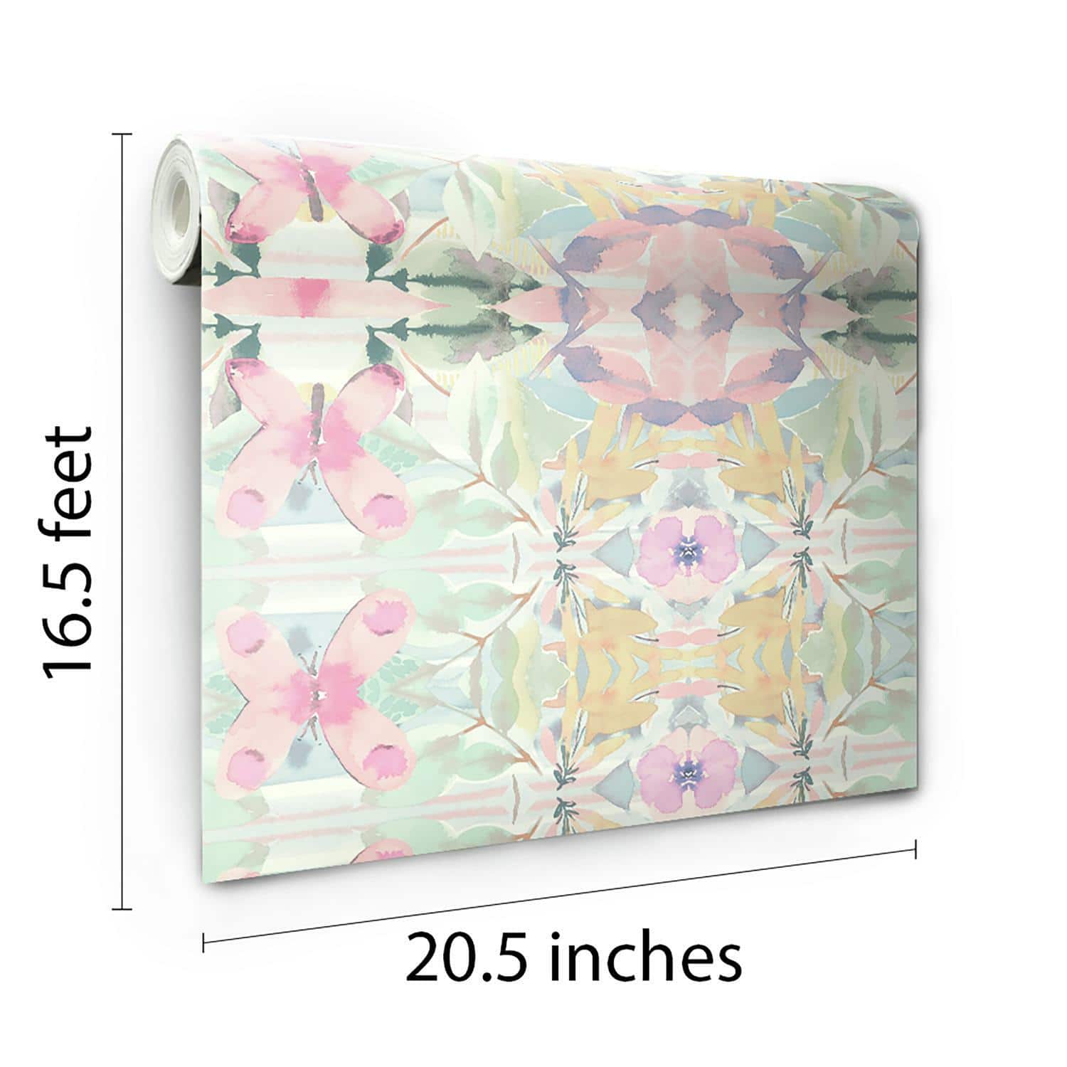 RoomMates Synchronized Floral Peel & Stick Wallpaper