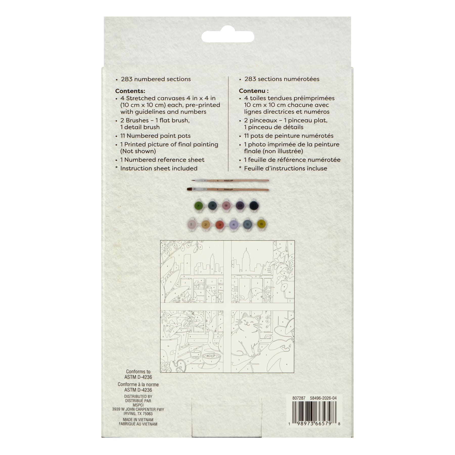 Gray Kitten Paint-by-Number Gallery Mini Kit by Artist's Loft®