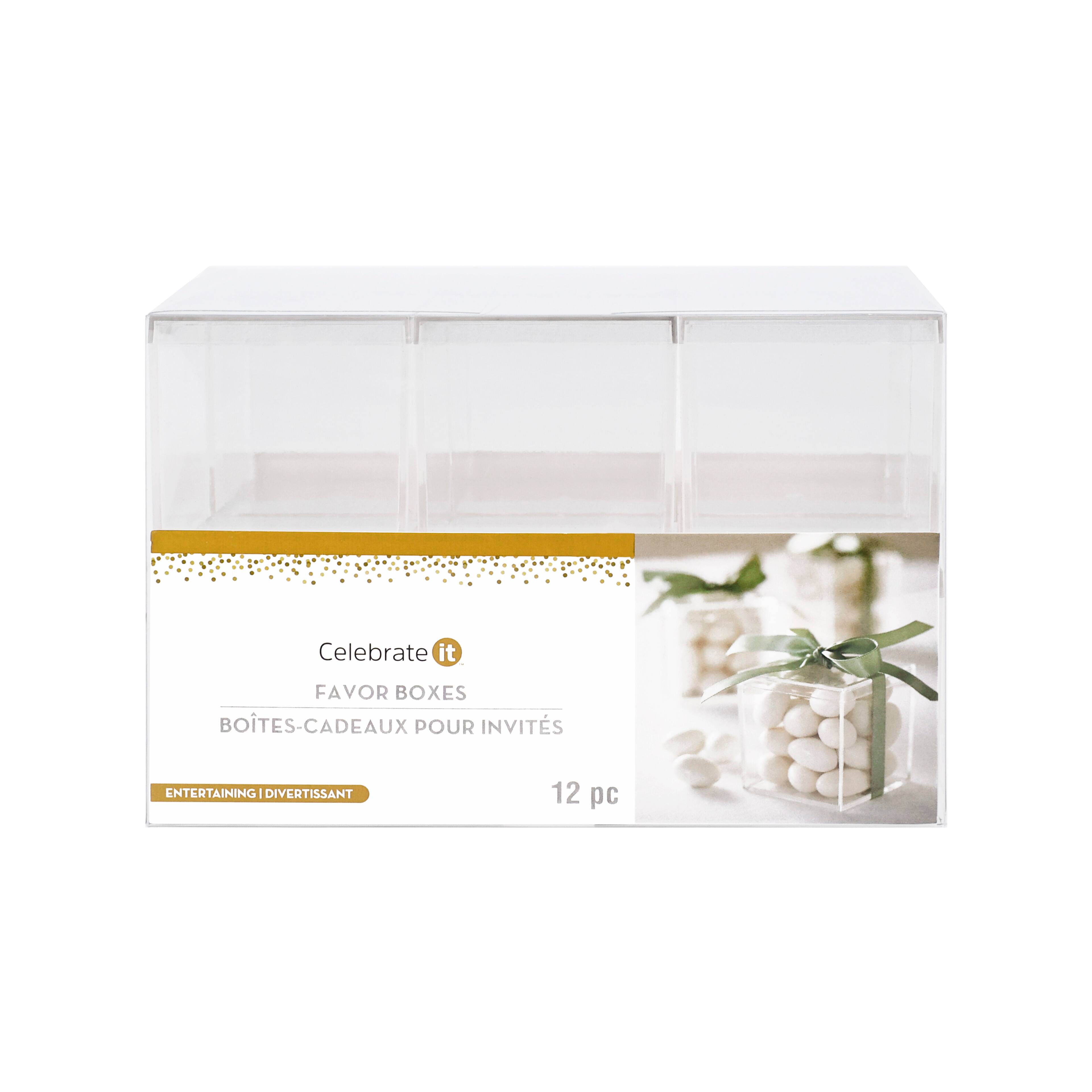 2" Clear Plastic Favor Boxes, 12ct. by Celebrate It™