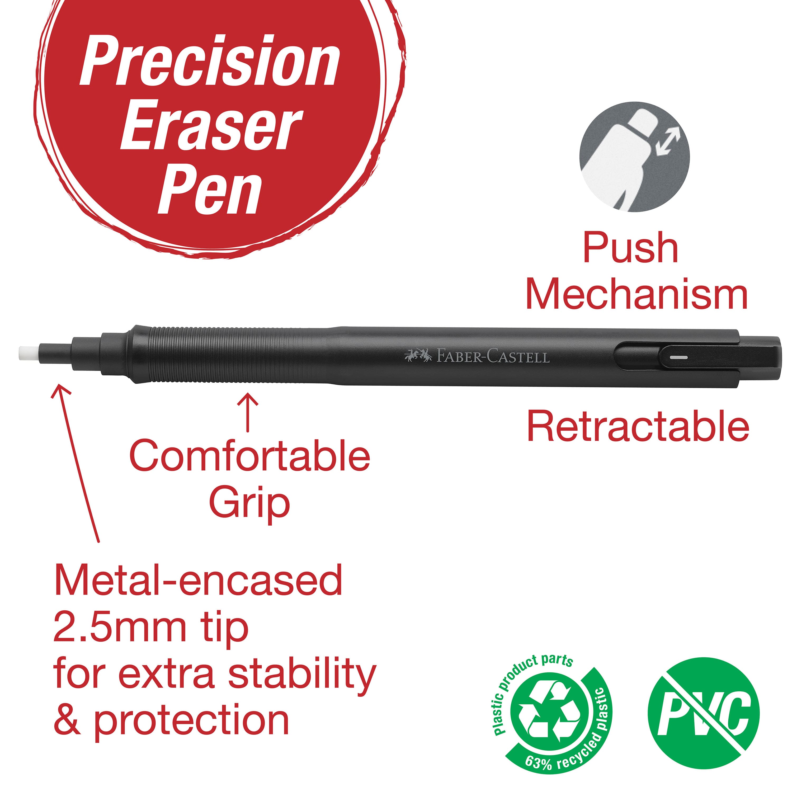 Faber-Castell Precision Eraser Pen & Refill Set