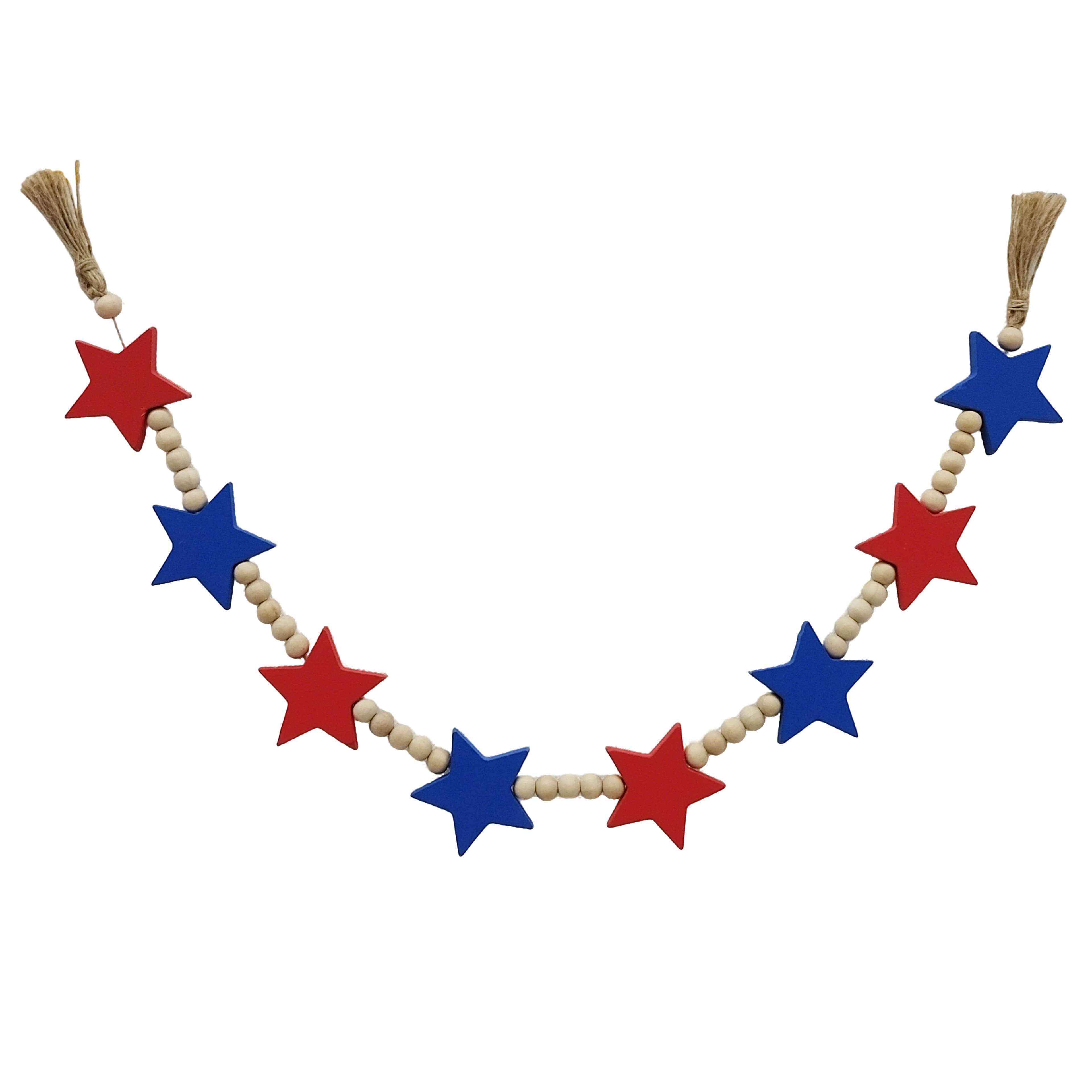 24" Wood & Star Beaded Wall Décor by Celebrate It™