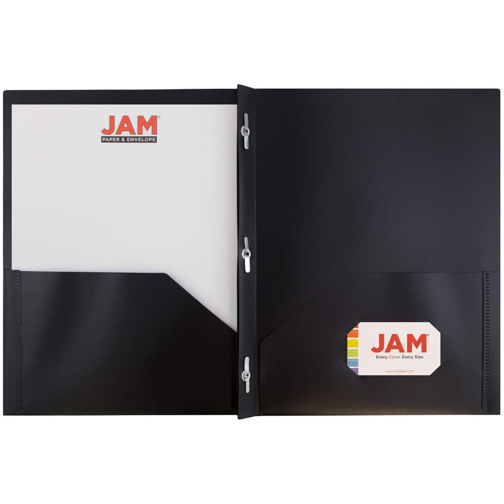 JAM Paper 9.5" x 11" Plastic 2 Pocket School POP Folders with Clasps