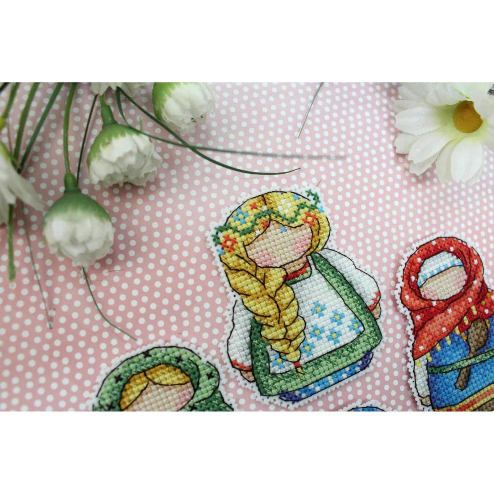 MP Studia Russian Charms Magnets Plastic Canvas Counted Cross Stitch Kit