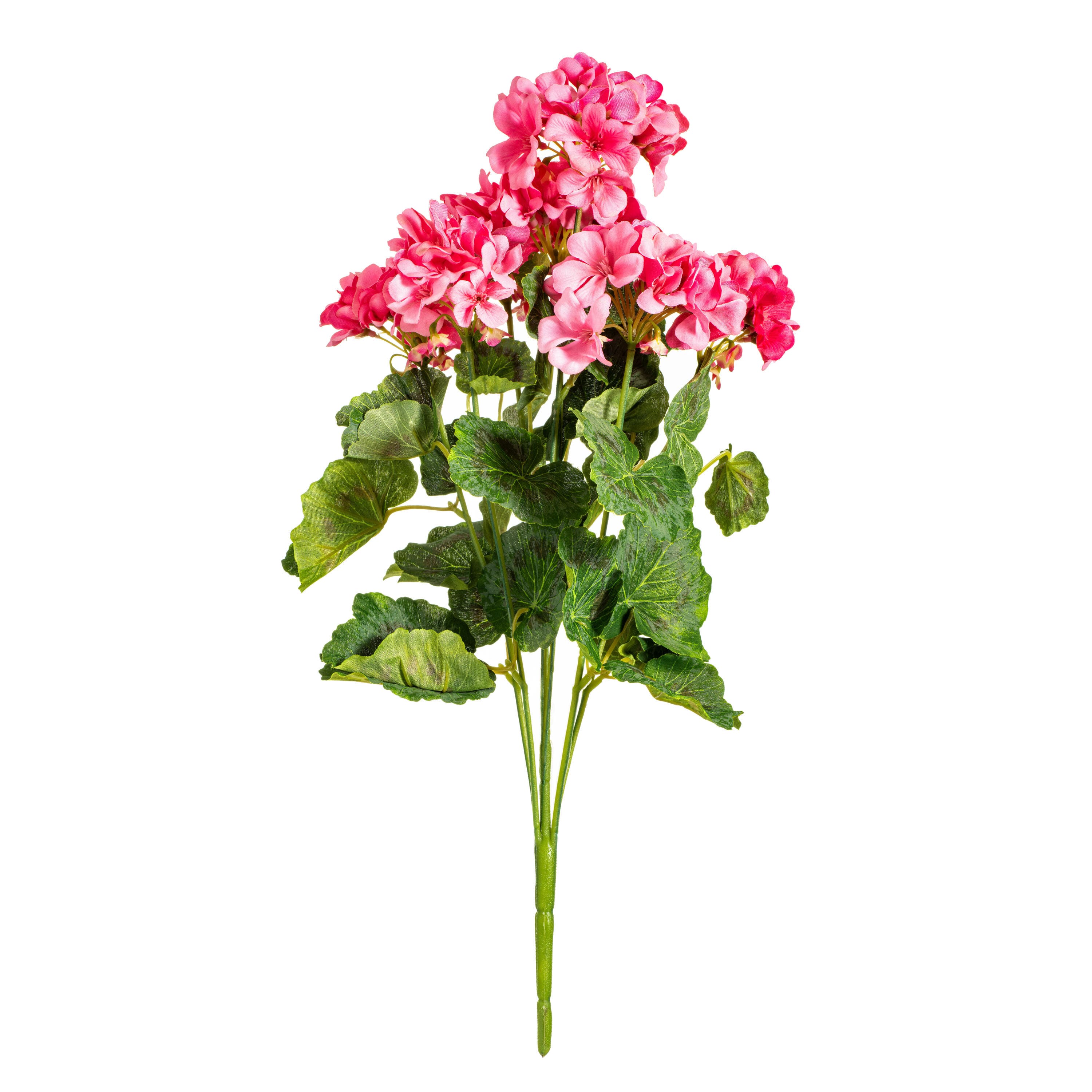 Artificial Coral Geranium Bush