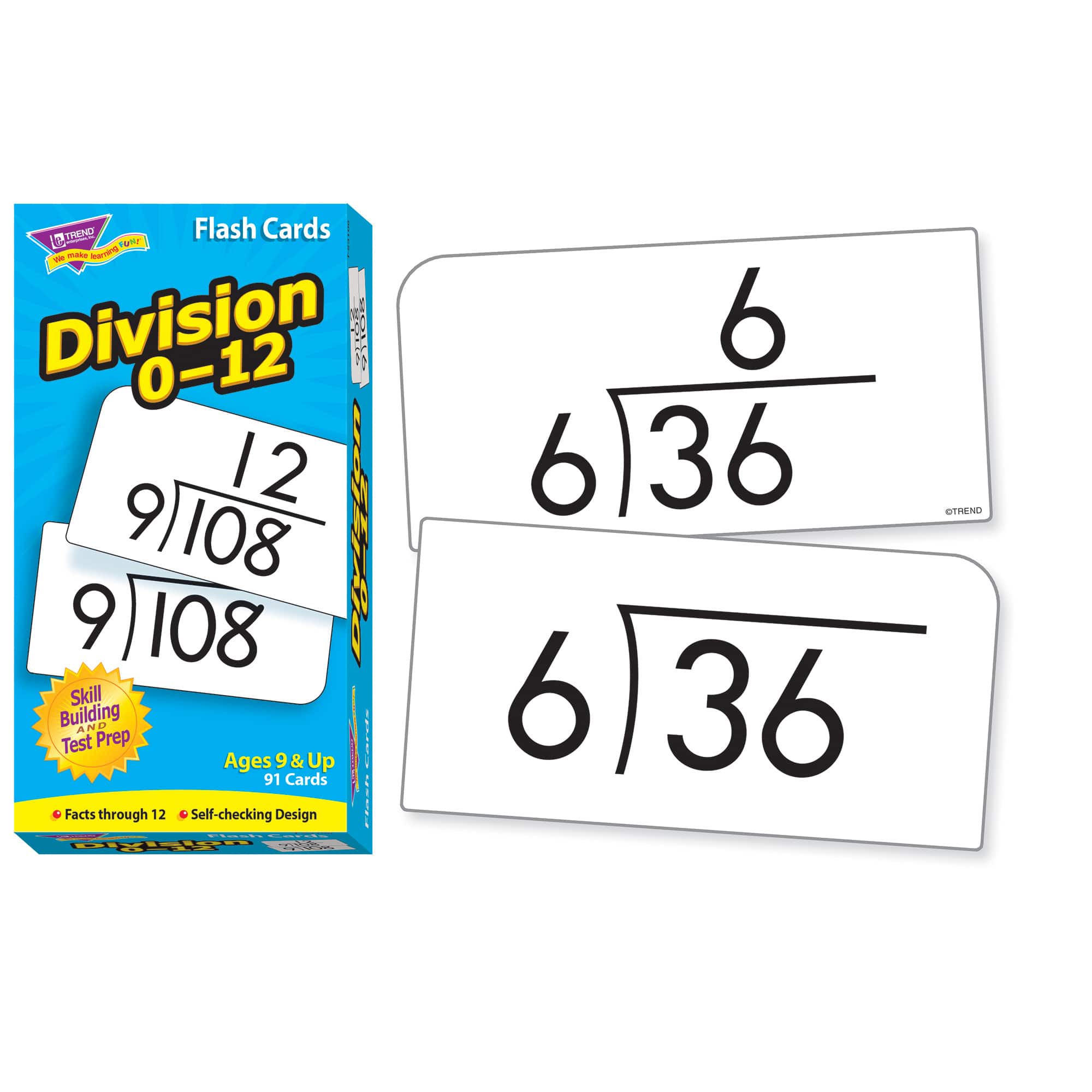 Trend Enterprises® Division 0-12 Skill Drill Flash Cards