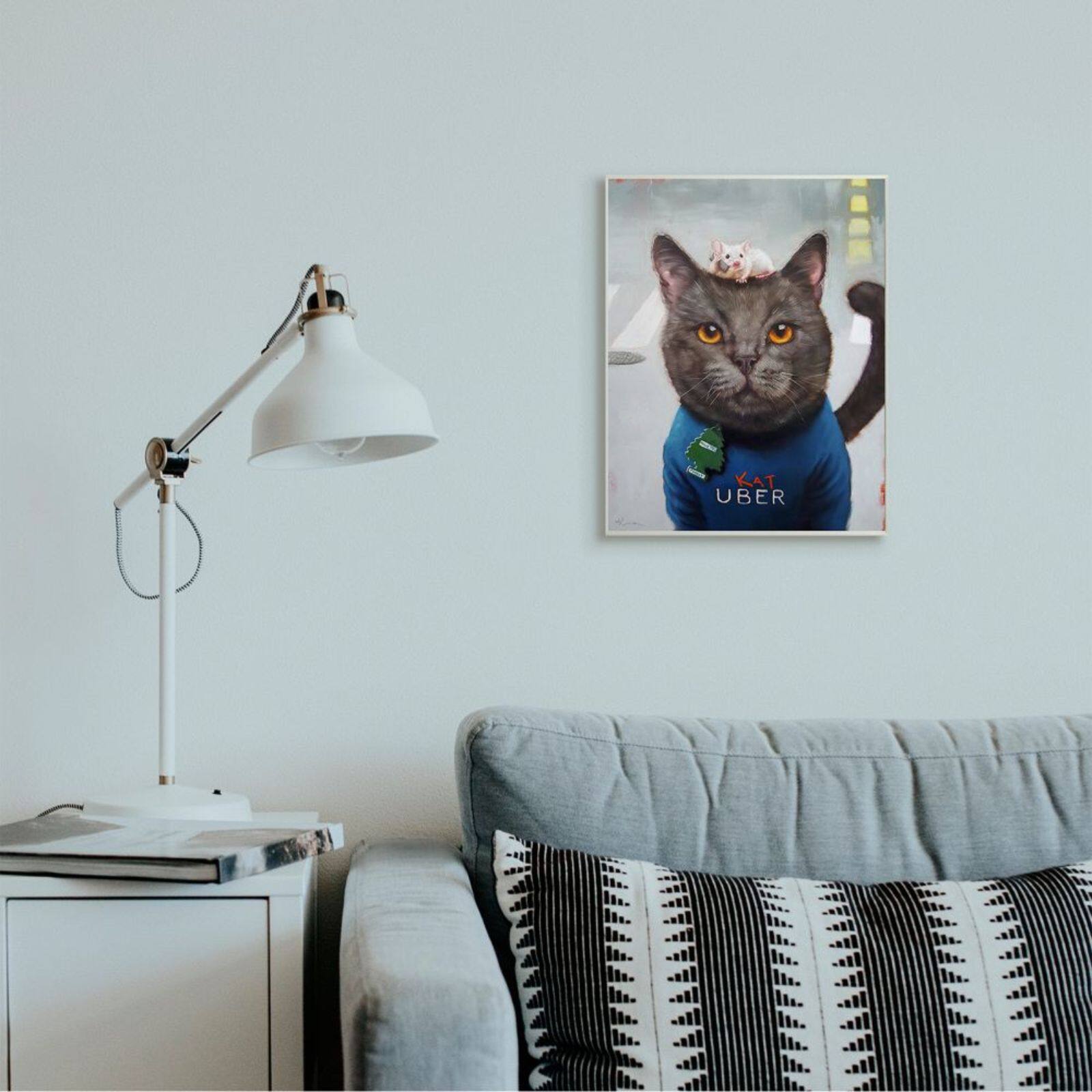 Stupell Industries Cat Taxi Ride Share Wall Art