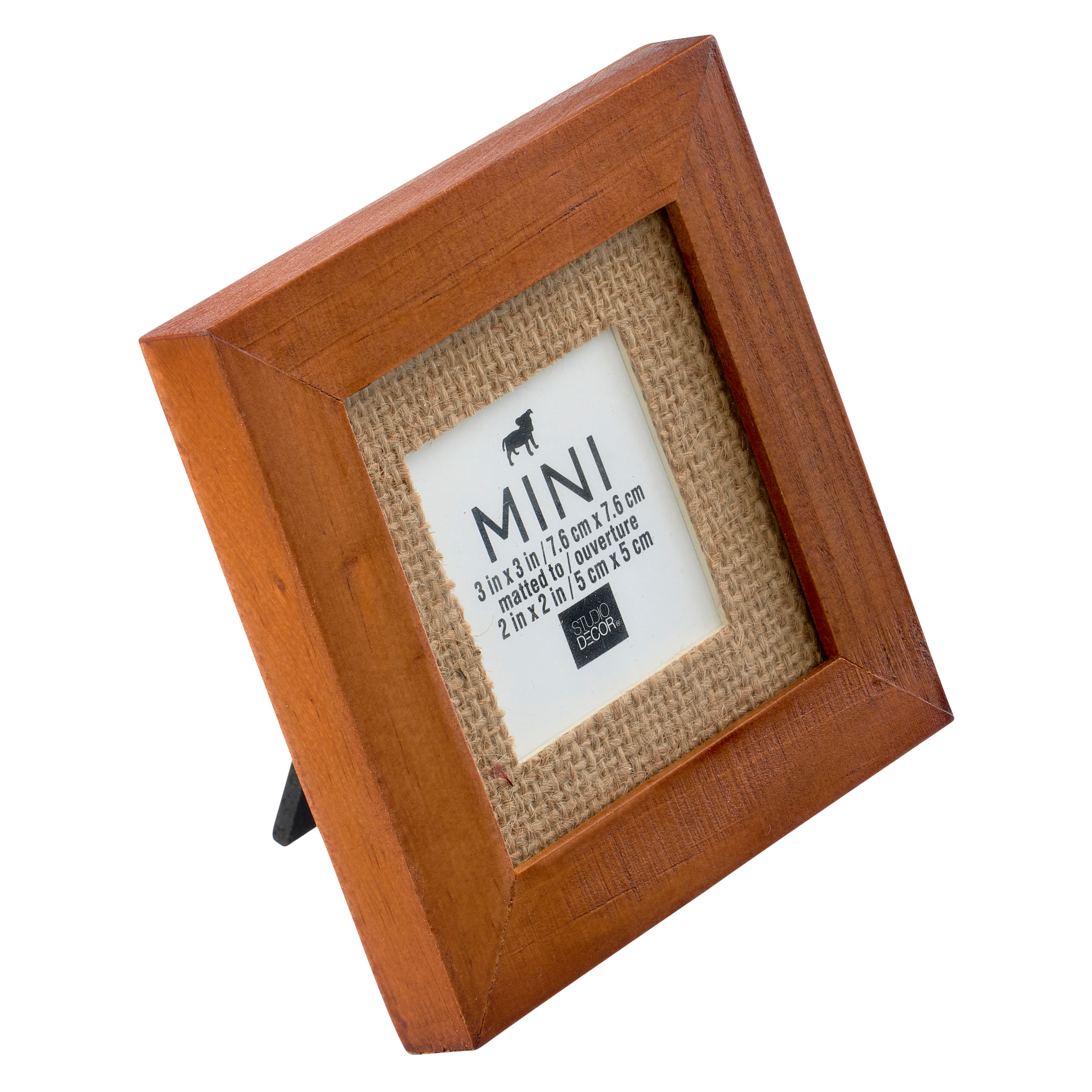 Mini Walnut Frame with Burlap Mat by Studio Décor®