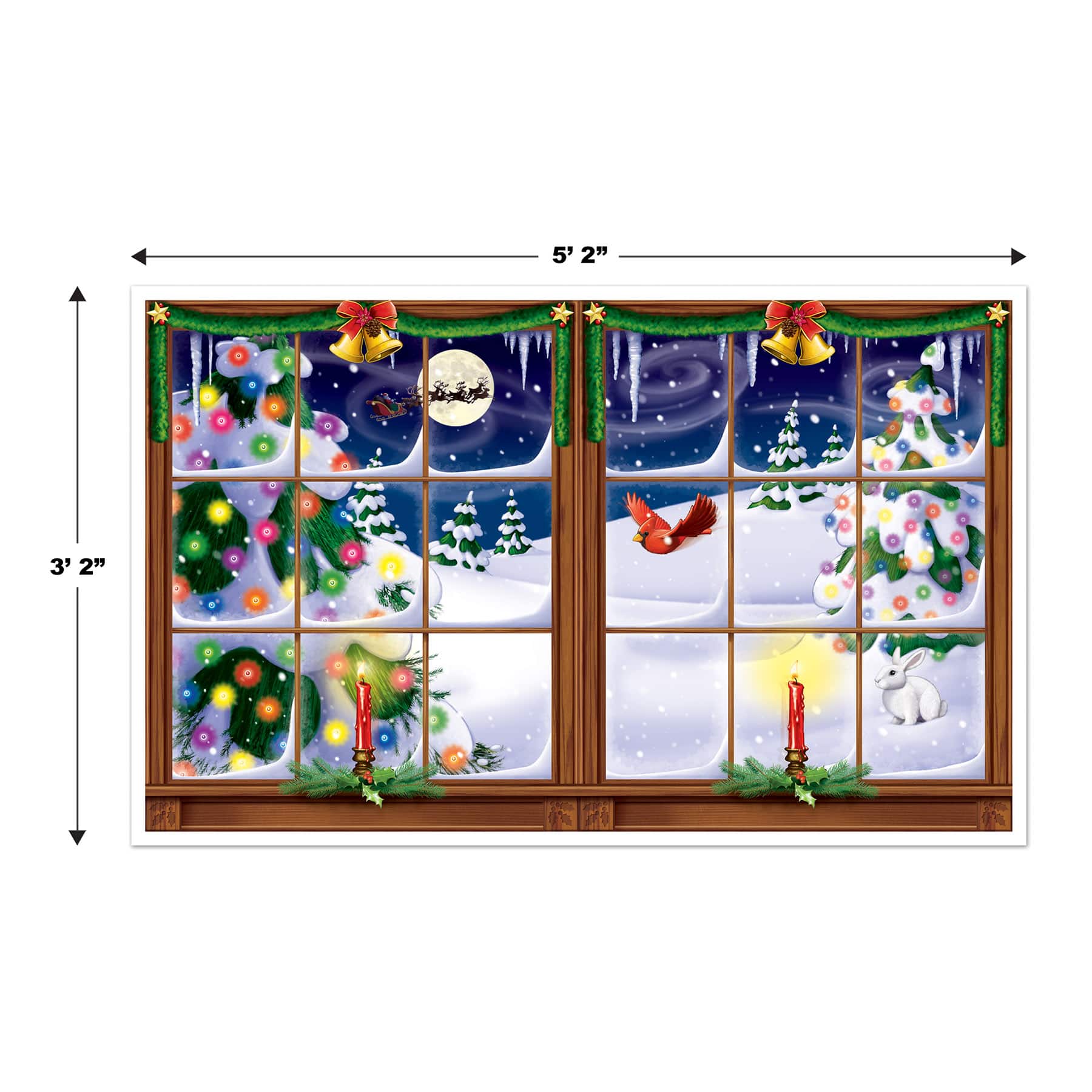 Beistle 5ft. Snowy Christmas Insta-View