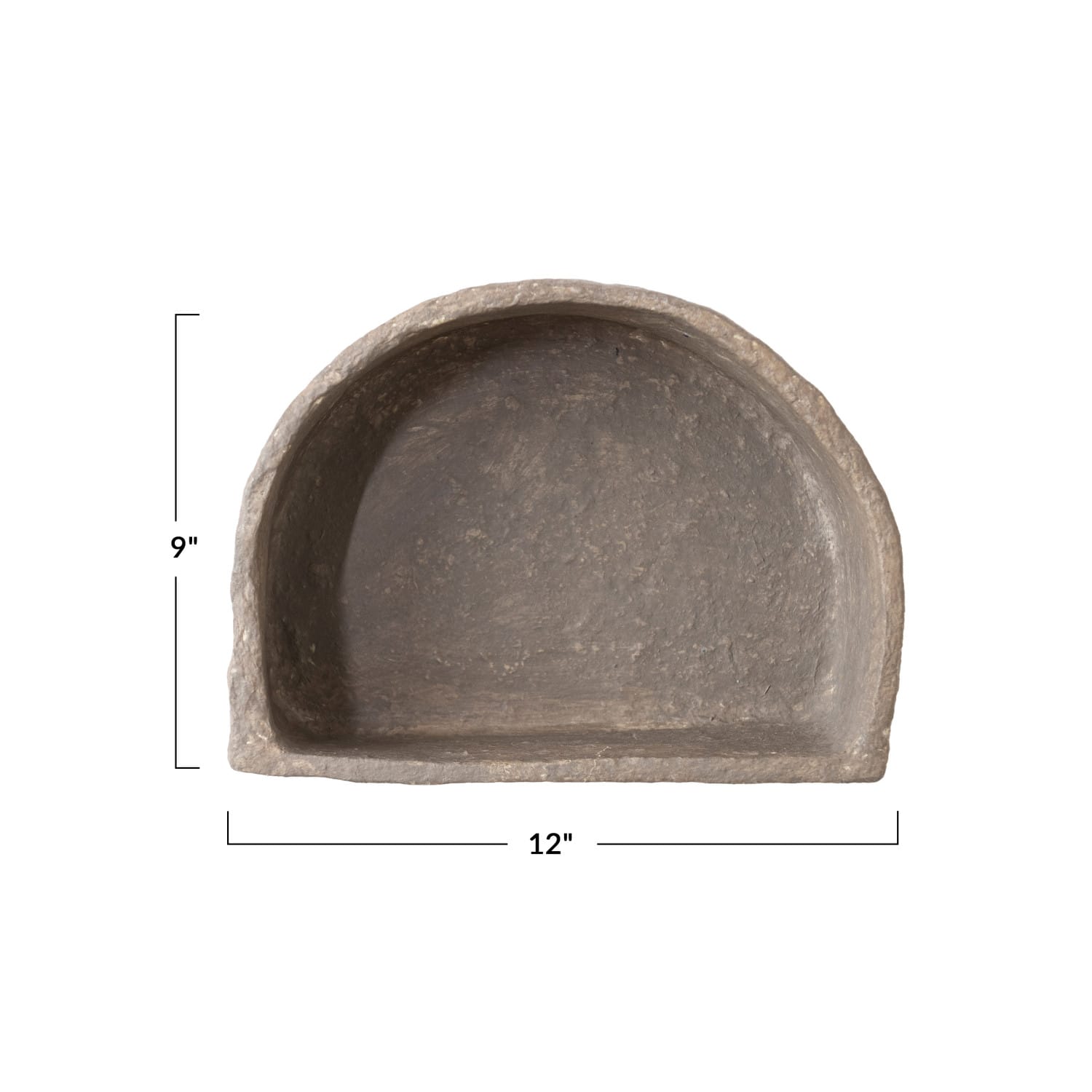 Hello Honey® Gray Paper Mache Half Moon Wall Shelf