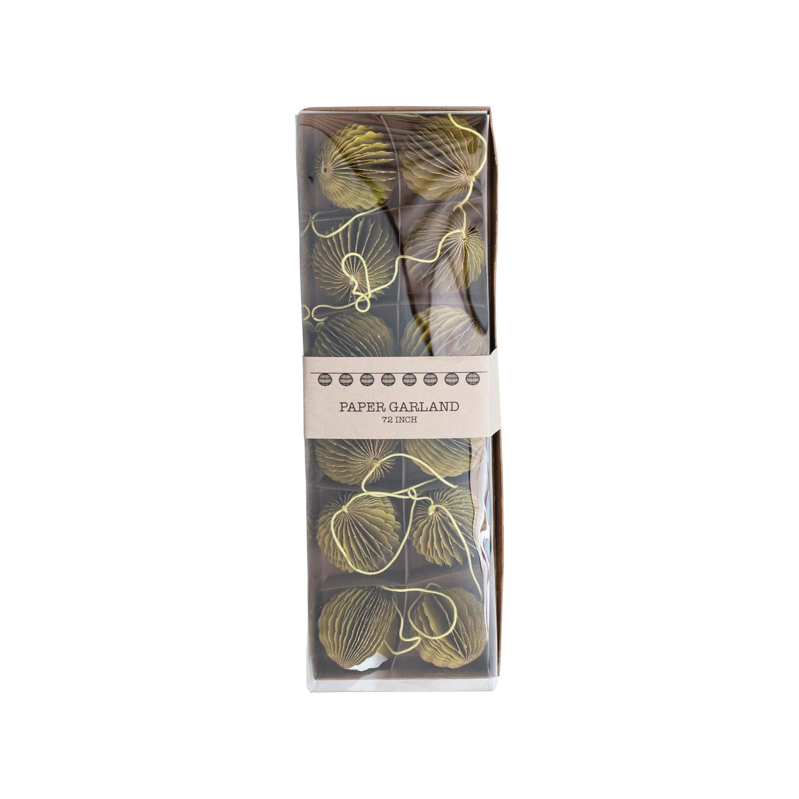 Hello Honey® 6ft. Handmade Recycled Paper Honeycomb Ball with Gold Glitter Garland