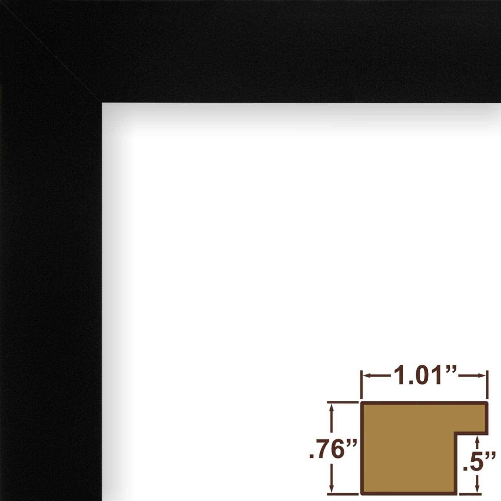 4 Pack: Craig Frames Essentials Modern Black Picture Frame