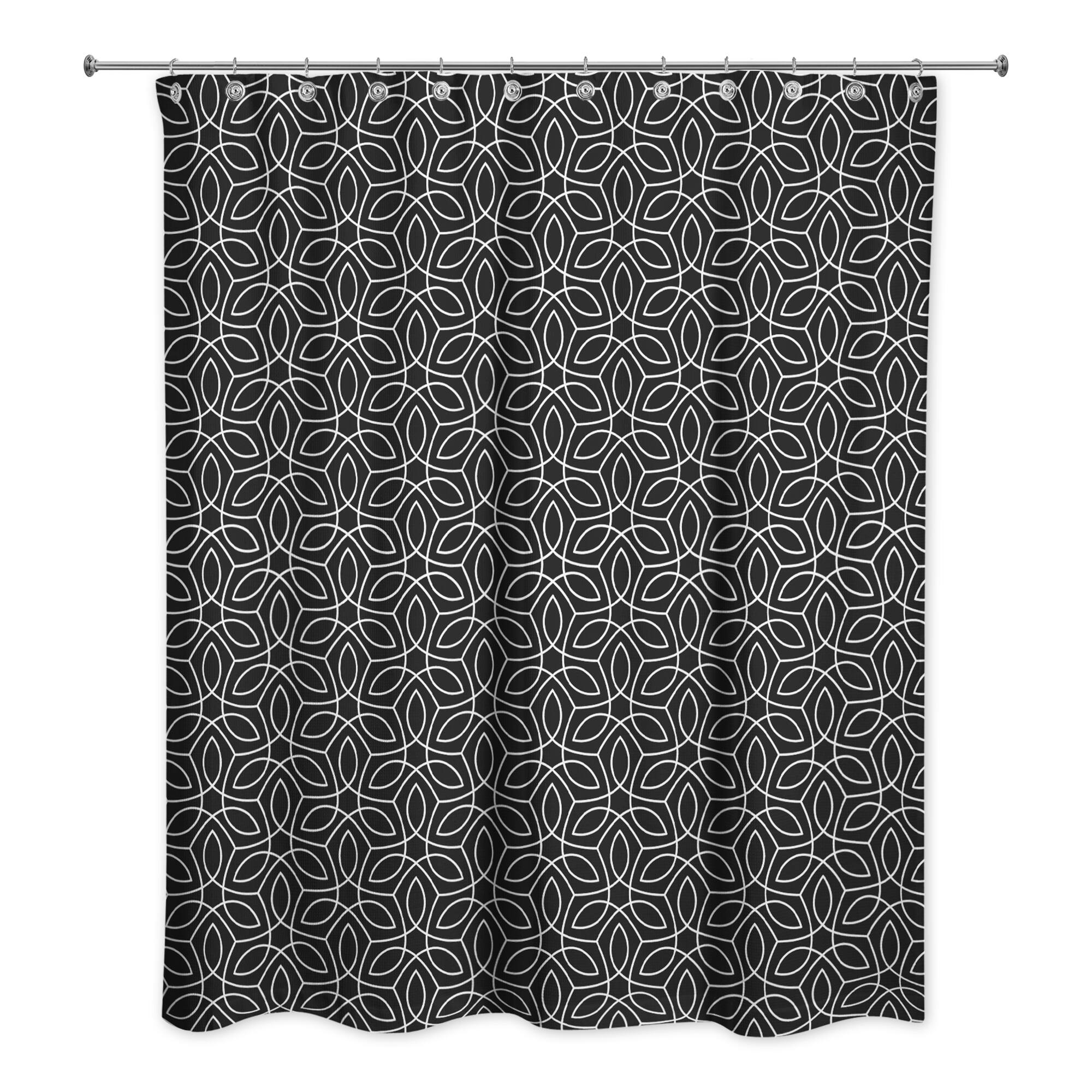 Contoured Leaves Shower Curtain