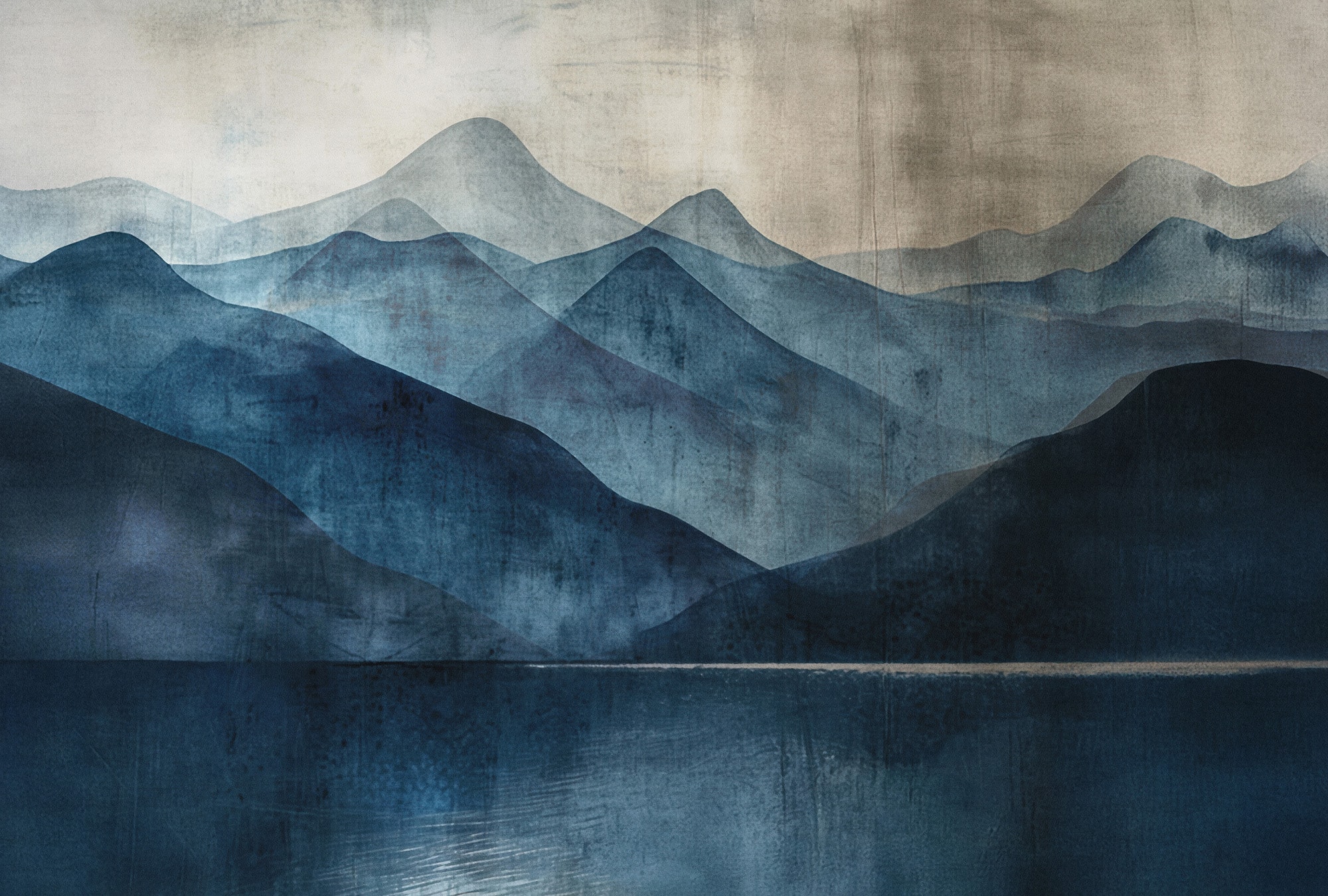 Designs Direct Indigo Silence Blue Wall Mural