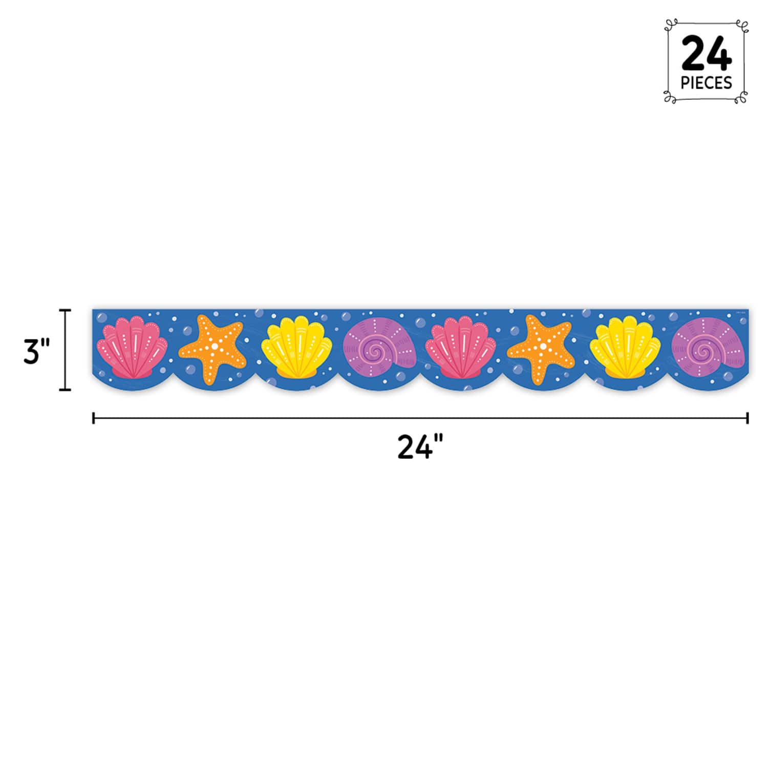 Creative Teaching Press® Sea Friends Seashells EZ Border, 48ft. Per Pack, 3 packs