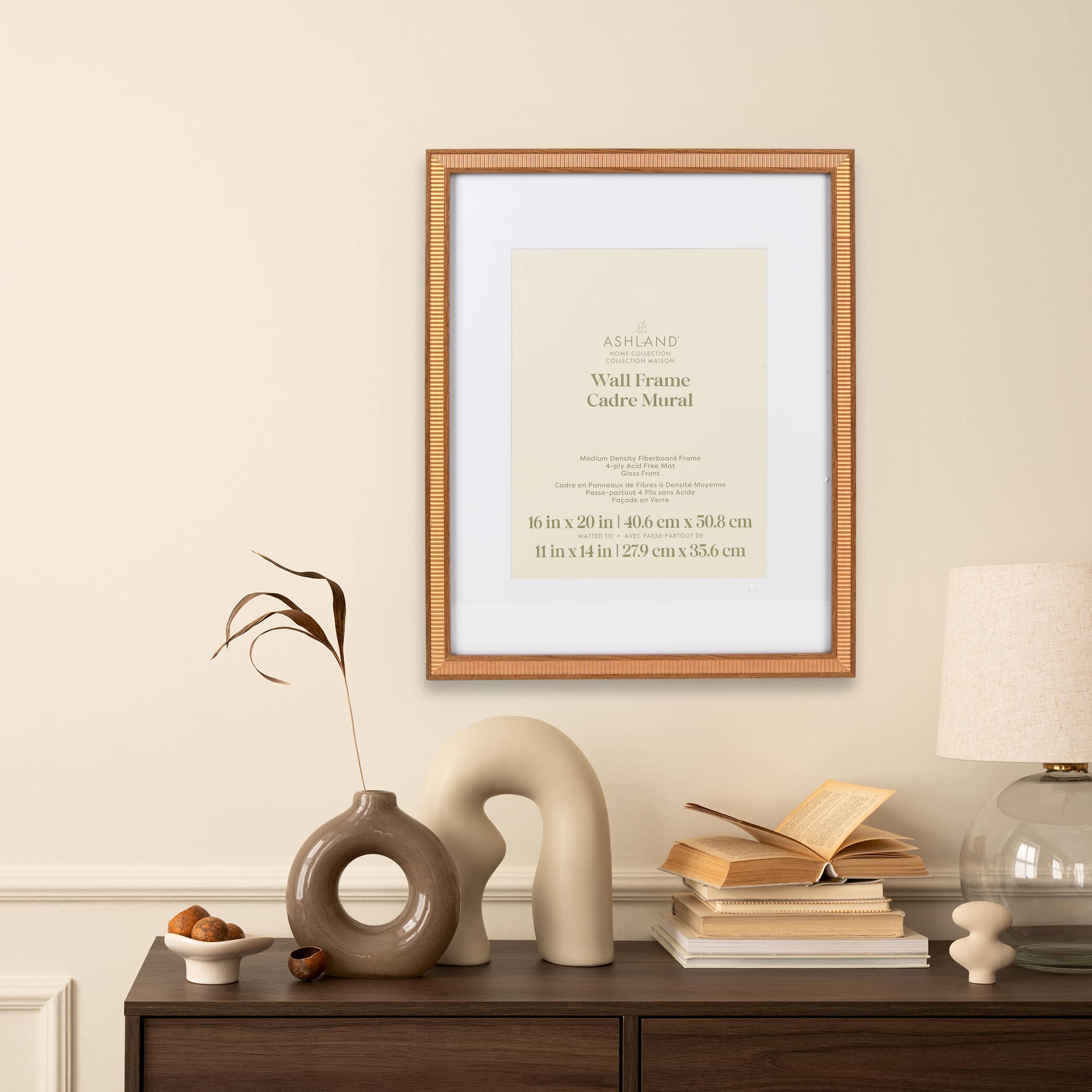 Home Amber & Light Brown Matted Wall Frame by Ashland®