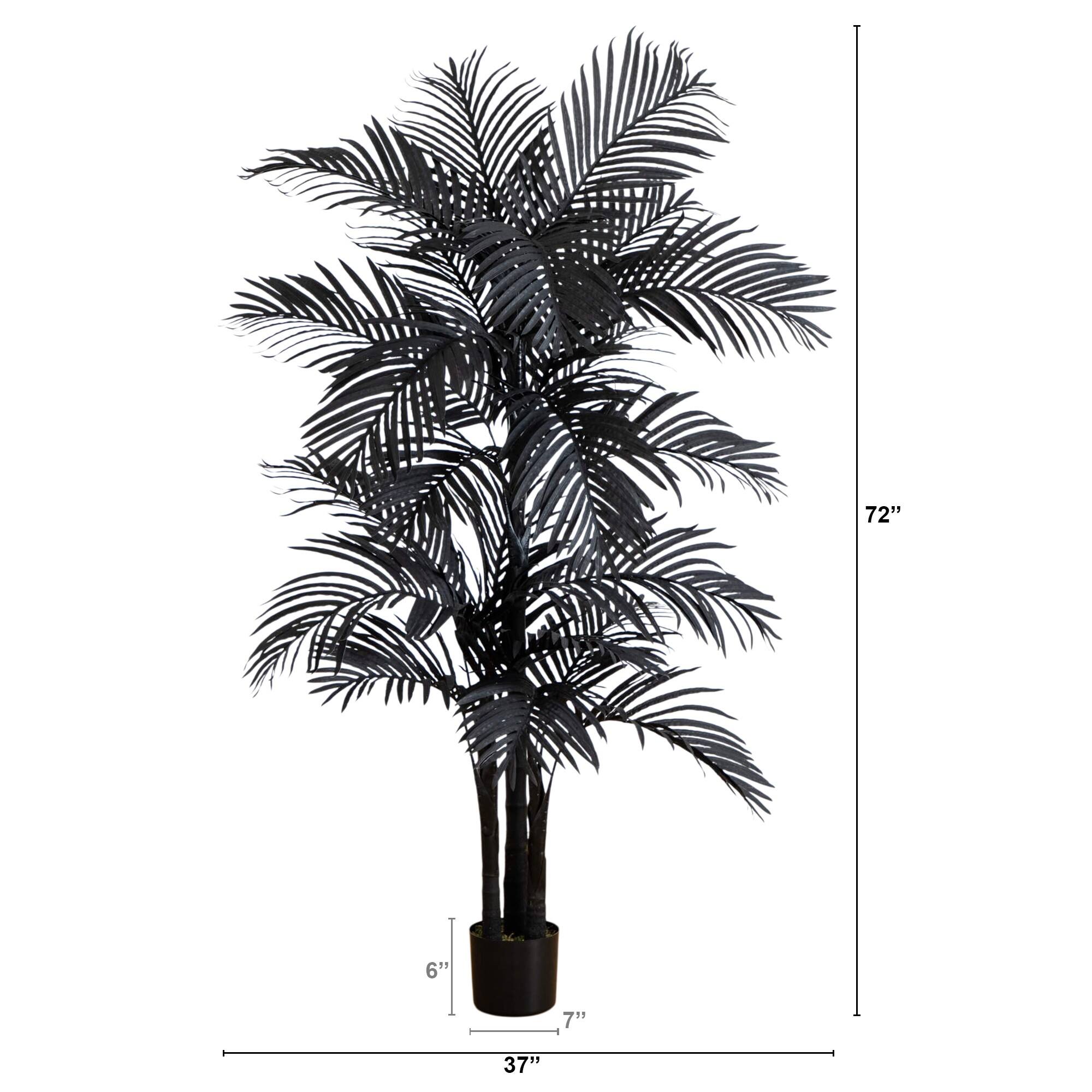 6ft. Artificial Halloween Black Golden Cane Tree