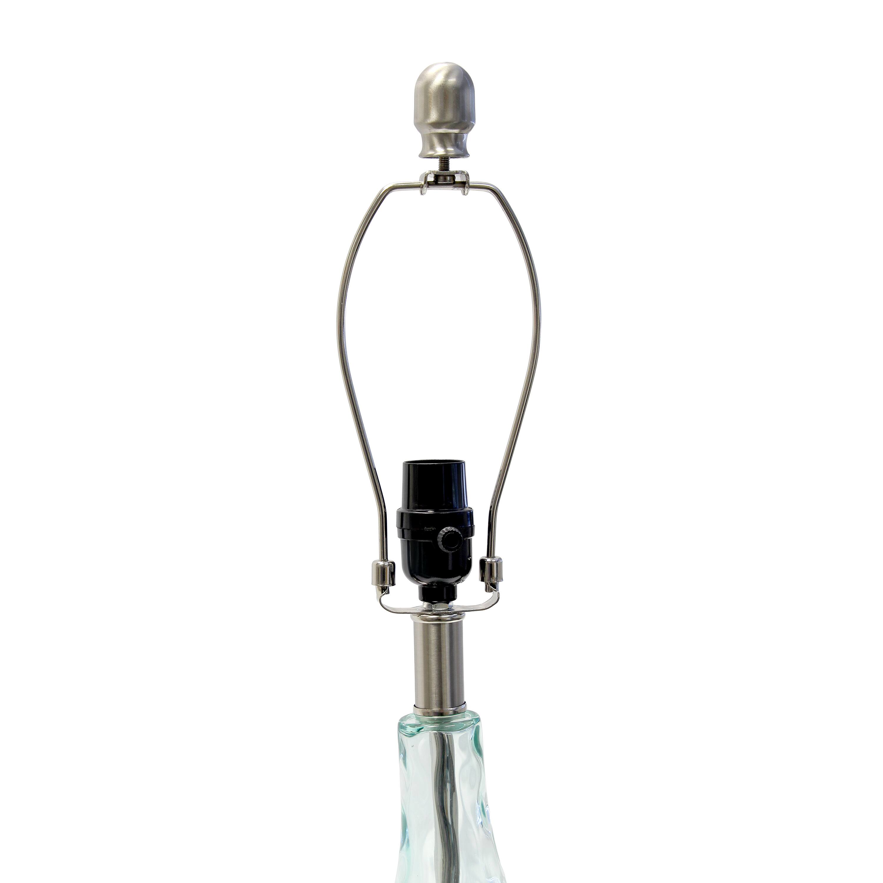 JAC Styles 23.25" Teal Sophia Rippled Glass Table Lamp