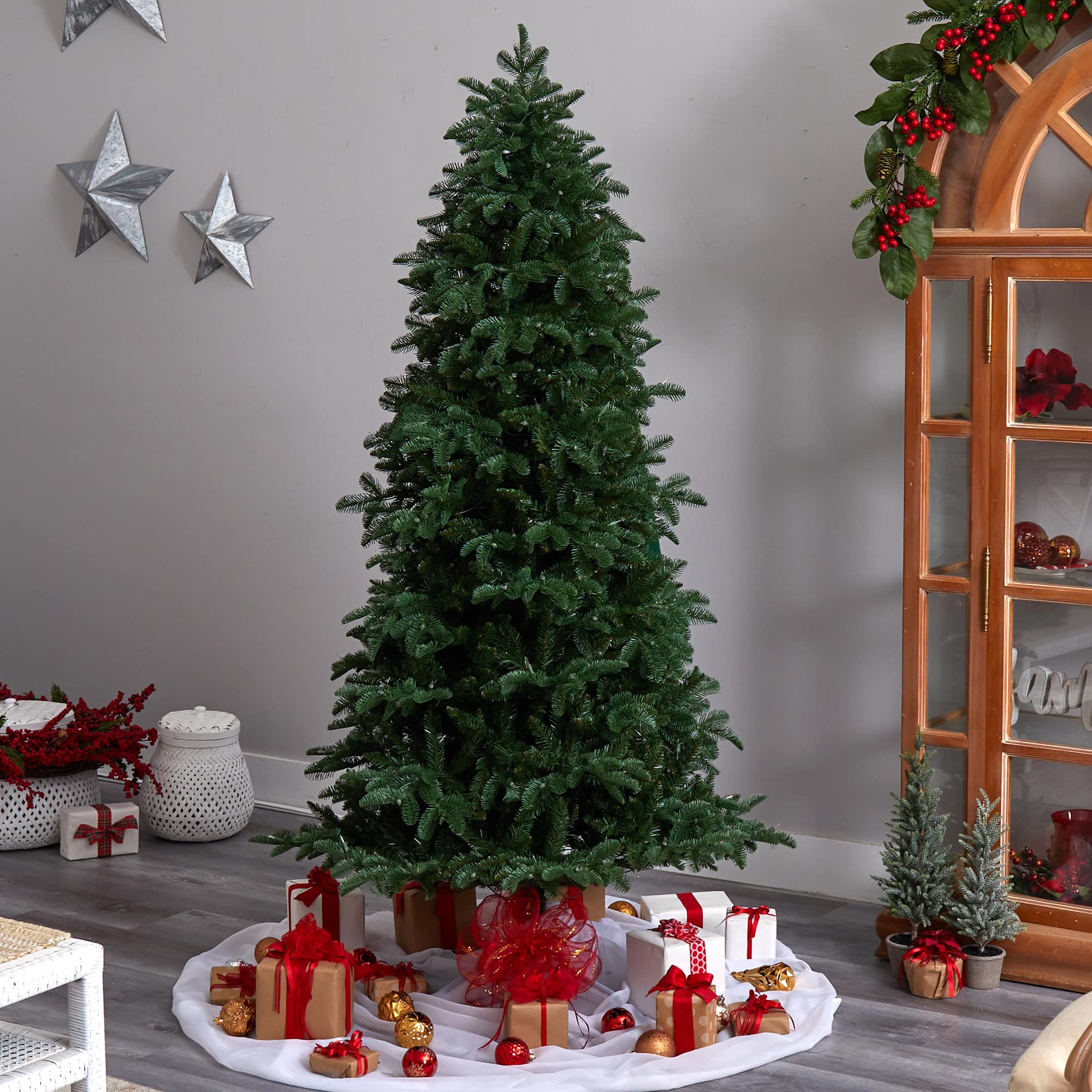7ft. Pre-Lit South Carolina Fir Artificial Christmas Tree, Clear Lights