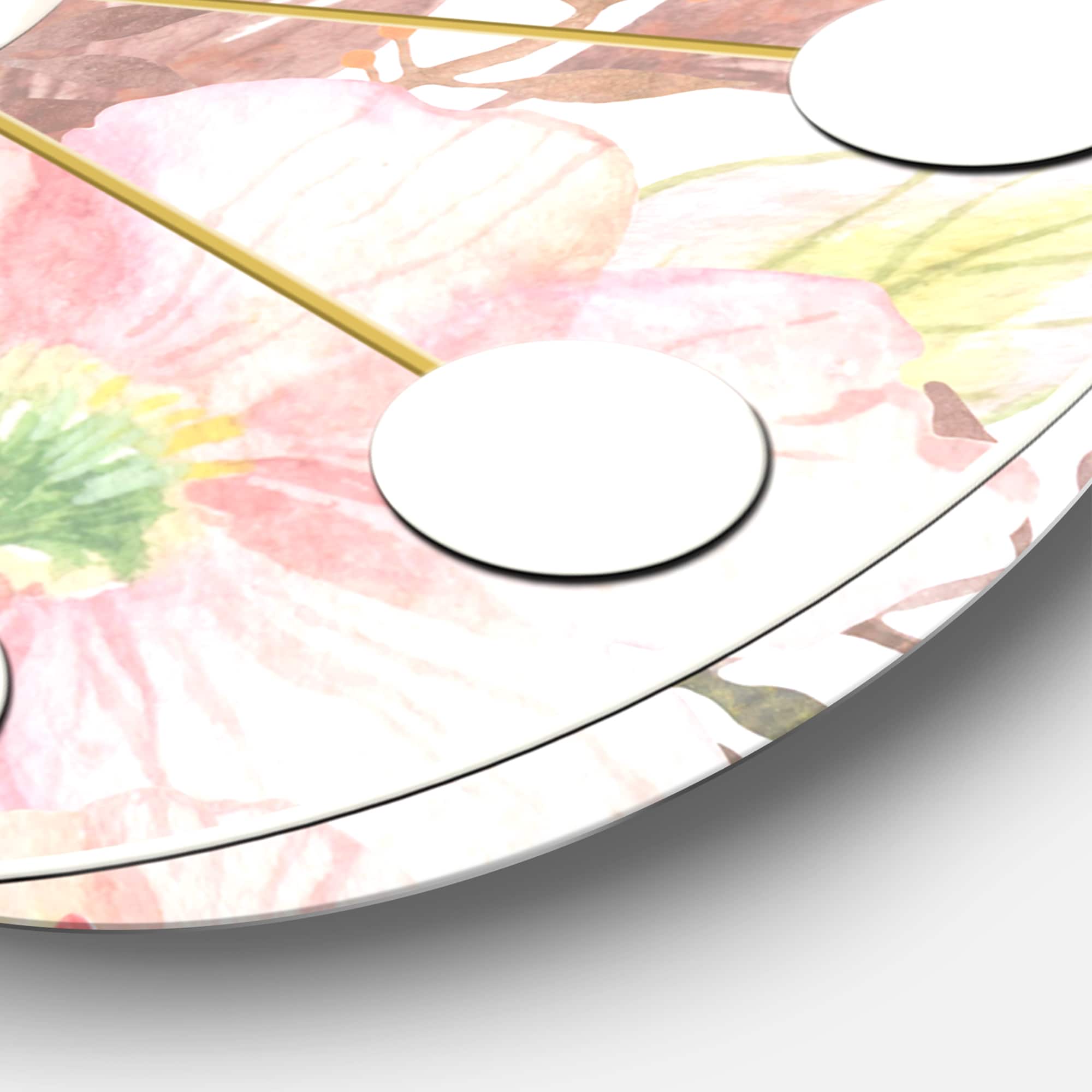 Designart 'Floral Botanical Retro Iii Mid-Century Modern Wall Clock