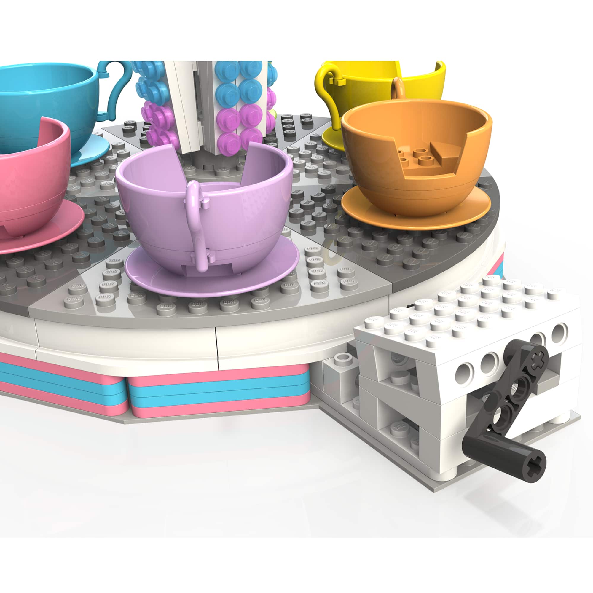 CDX Blocks Fun Fair Tea Cups Ride Building Set
