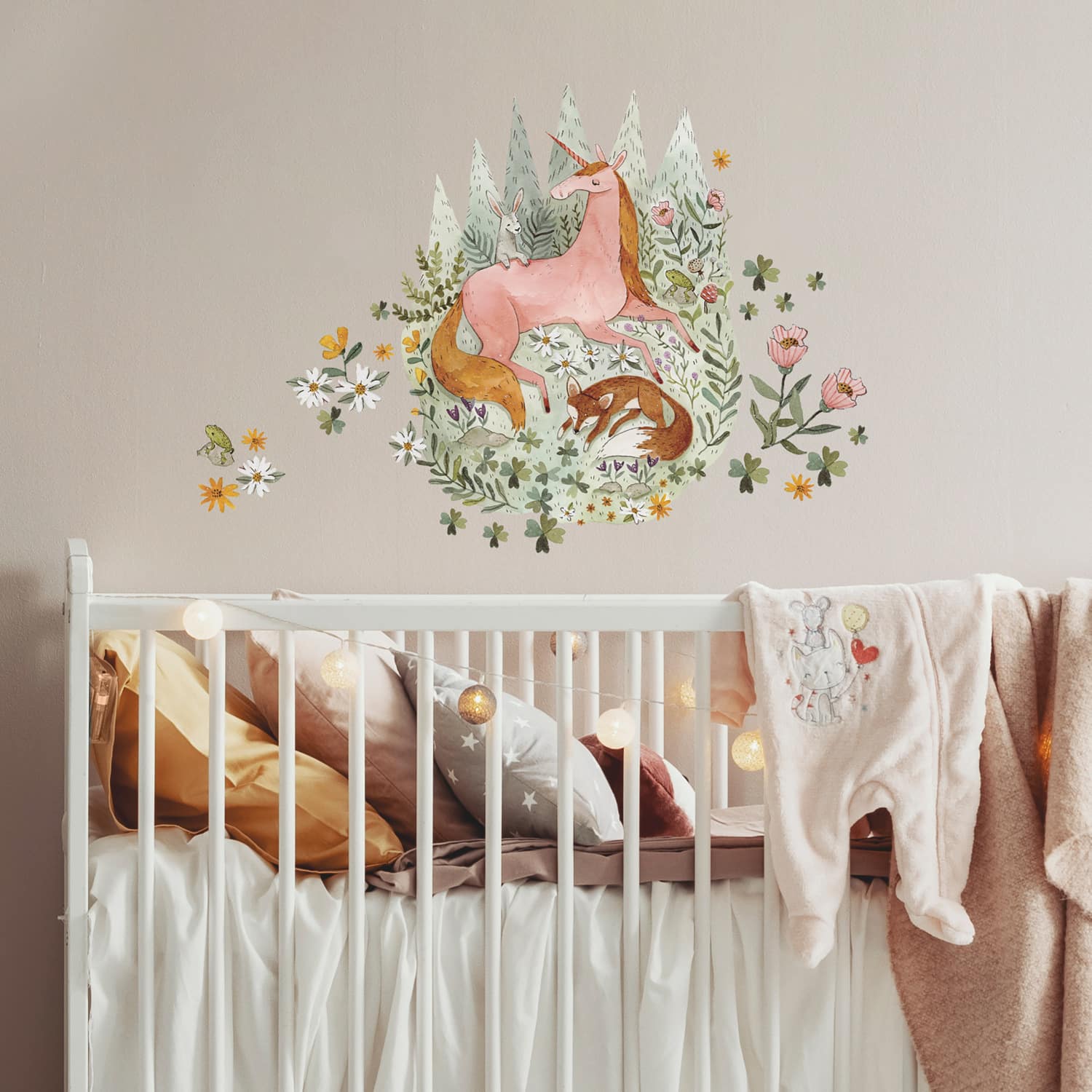 RoomMates Woodland Magic Unicorn & Fox Peel & Stick Giant Wall Decal Set