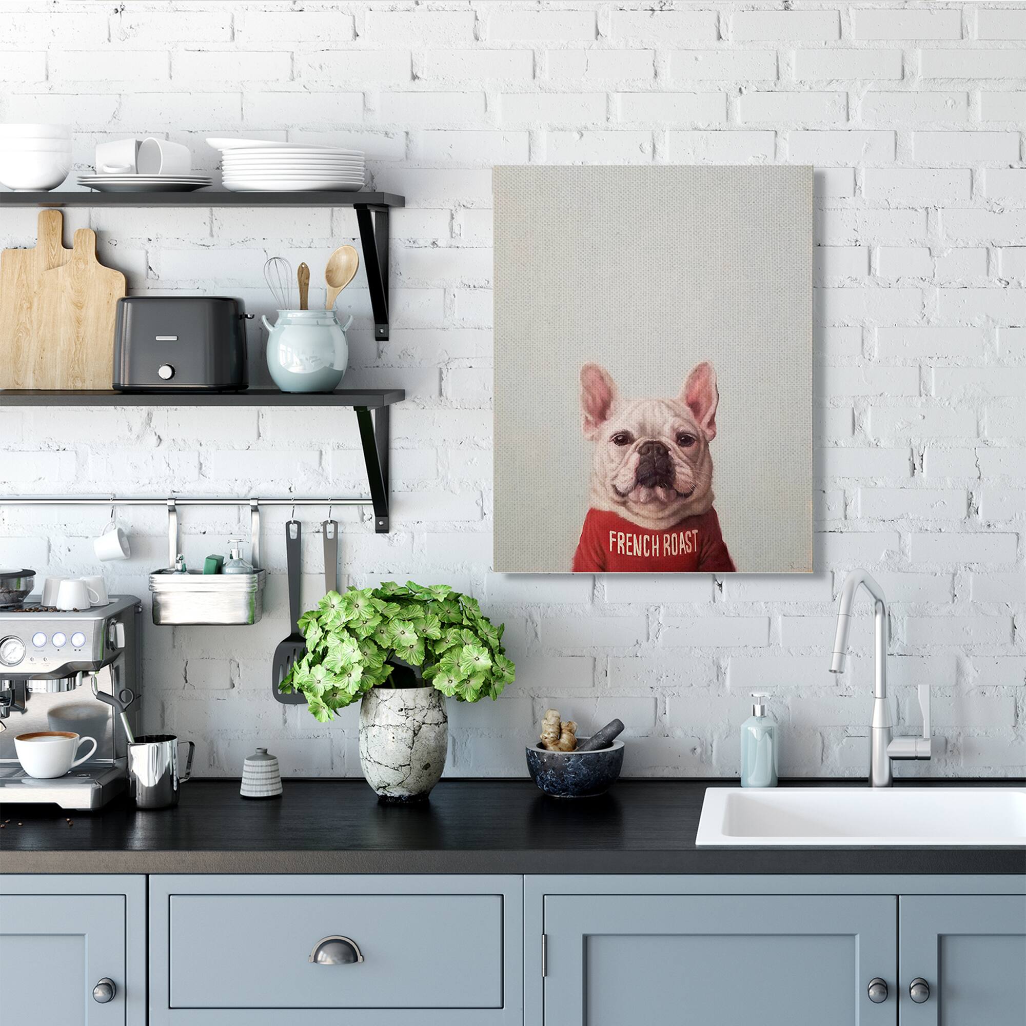 Stupell Industries French Bulldog in French Roast T-Shirt Wall Accent