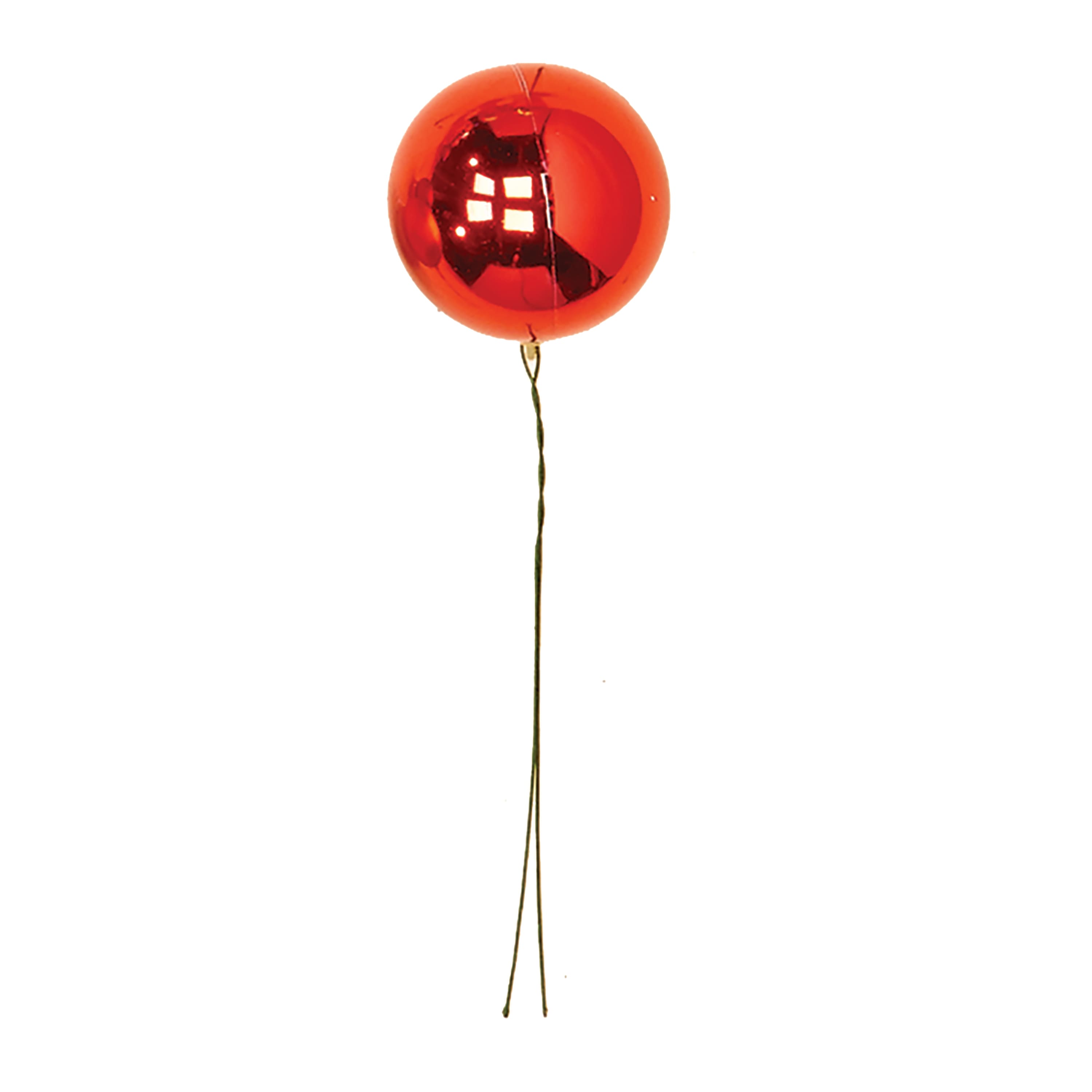Christmas Plastic Ball on Wire Pick