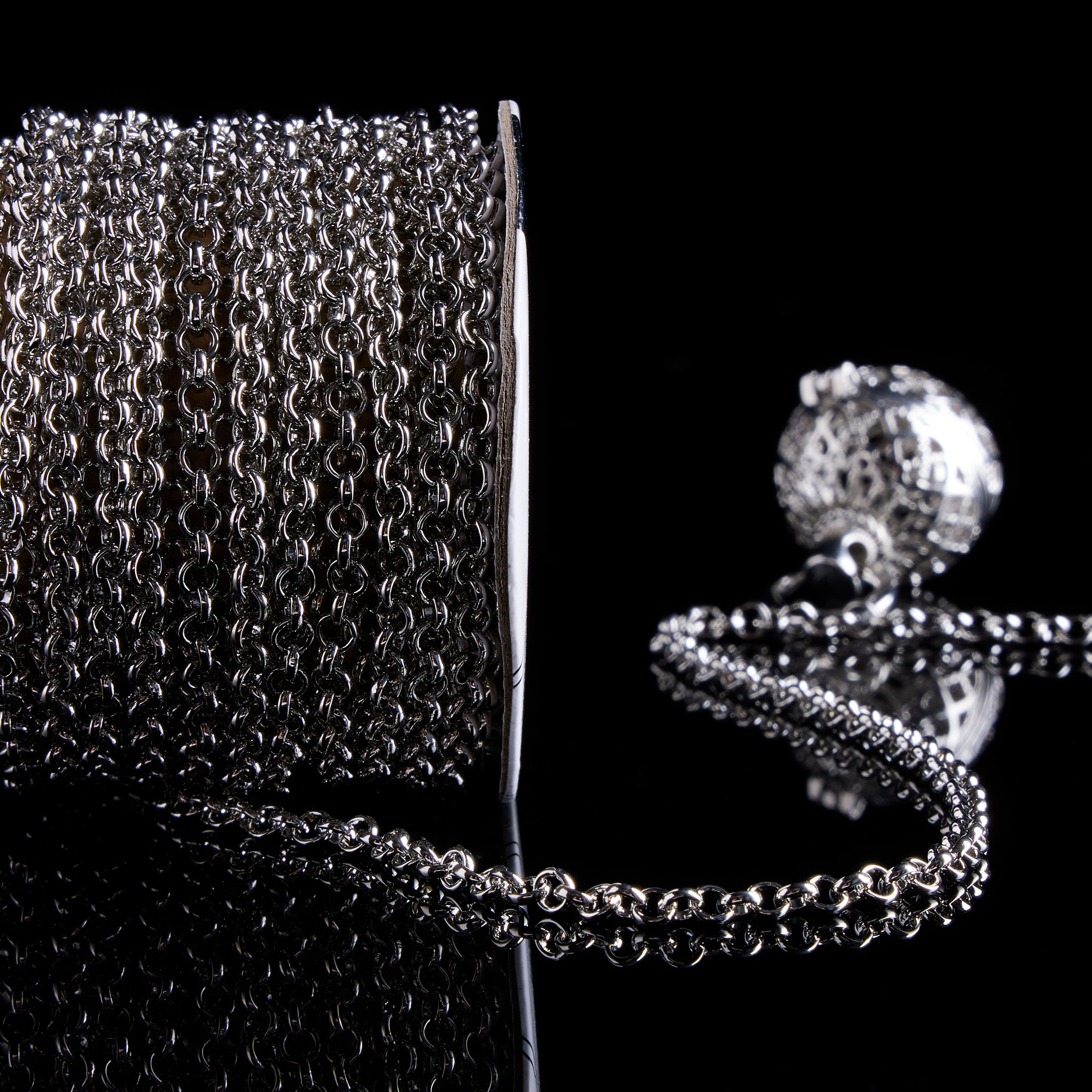 6 Pack: 5yd. Rhodium Chain Spool by Bead Landing™