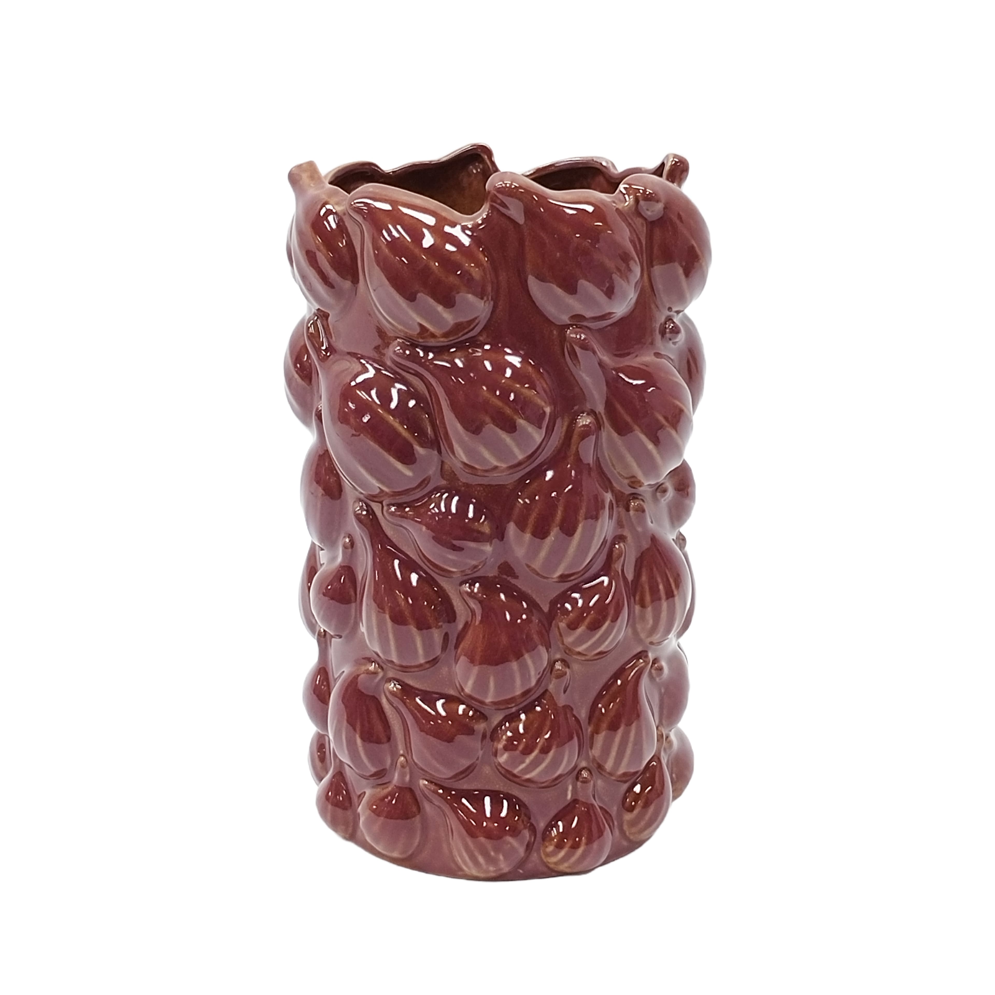 10.25" Burgundy Ceramic Vase by Ashland®