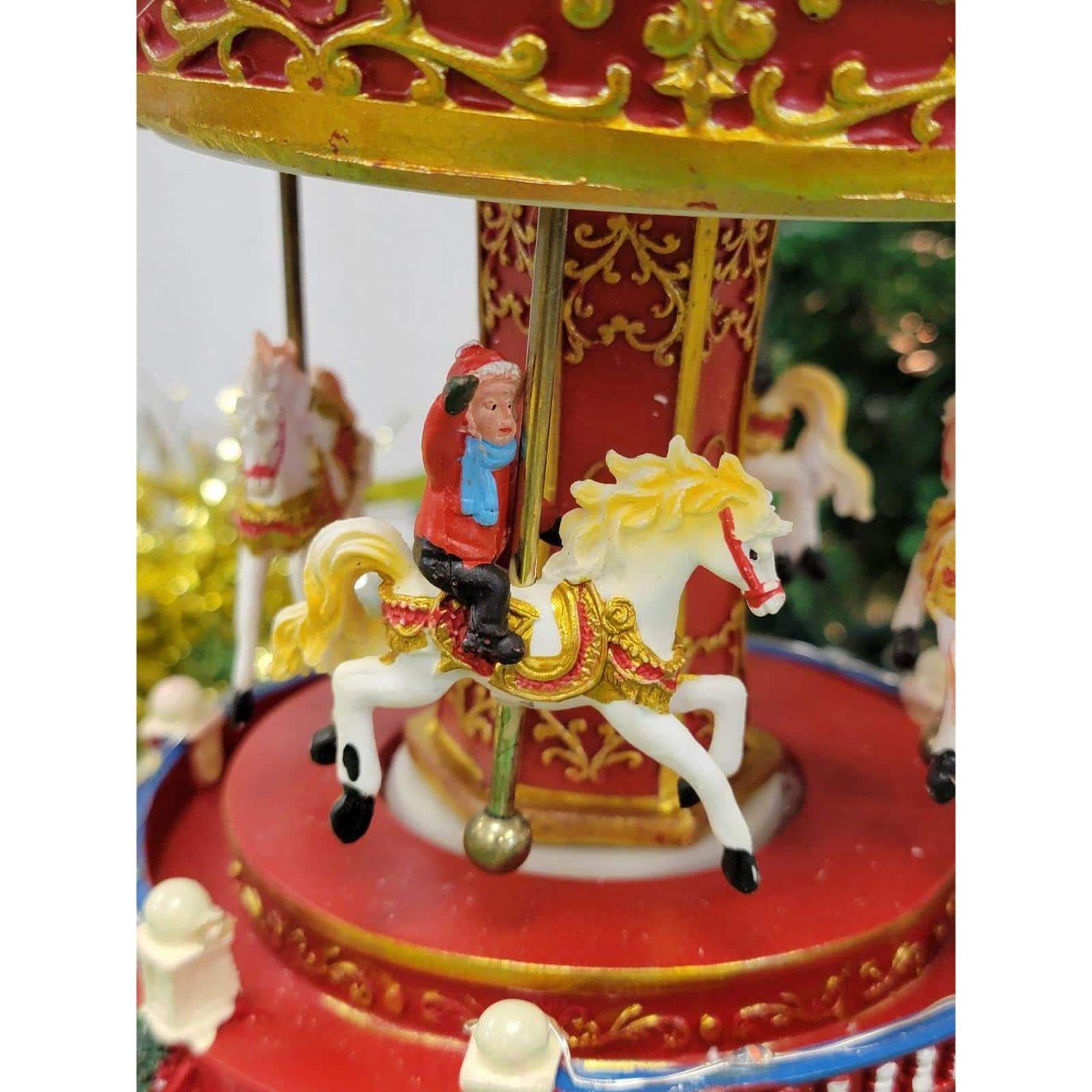 20" Christmas Village Carousel with LED Lights