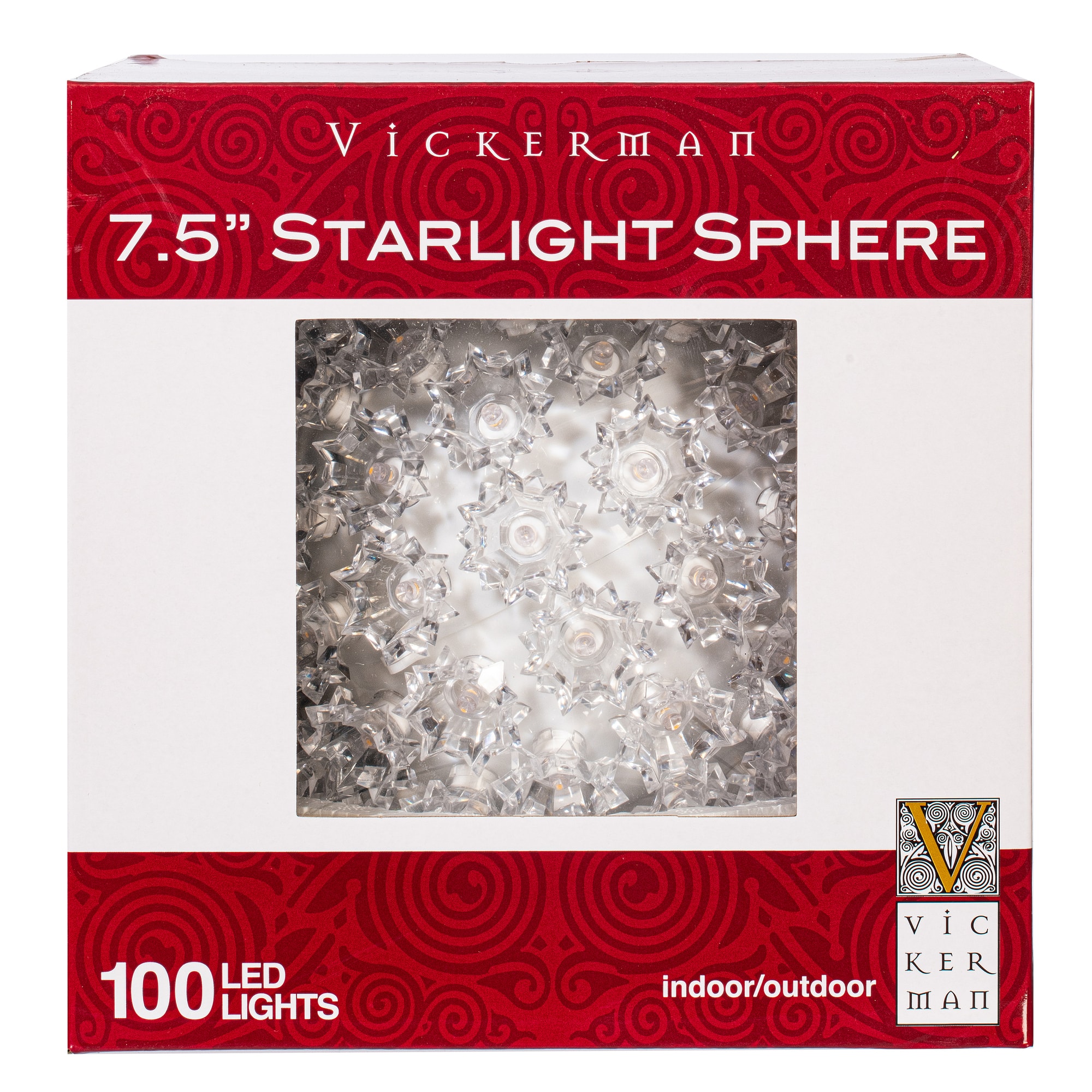 Vickerman 7.5" Pre-Lit Starlight Sphere Christmas Ornament