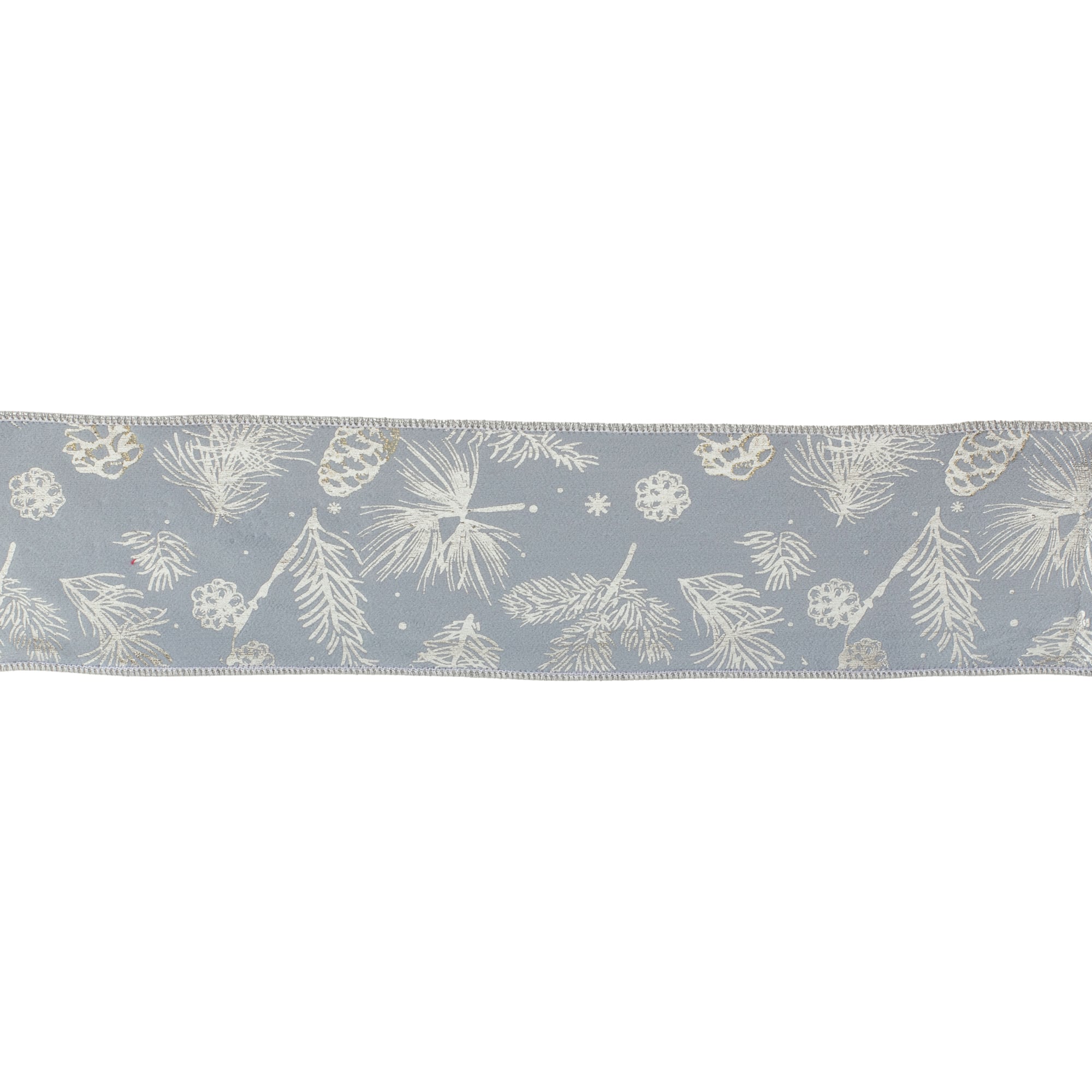 4" x 5yd. Pine & Pinecone Print Wired Ribbons, 2ct.
