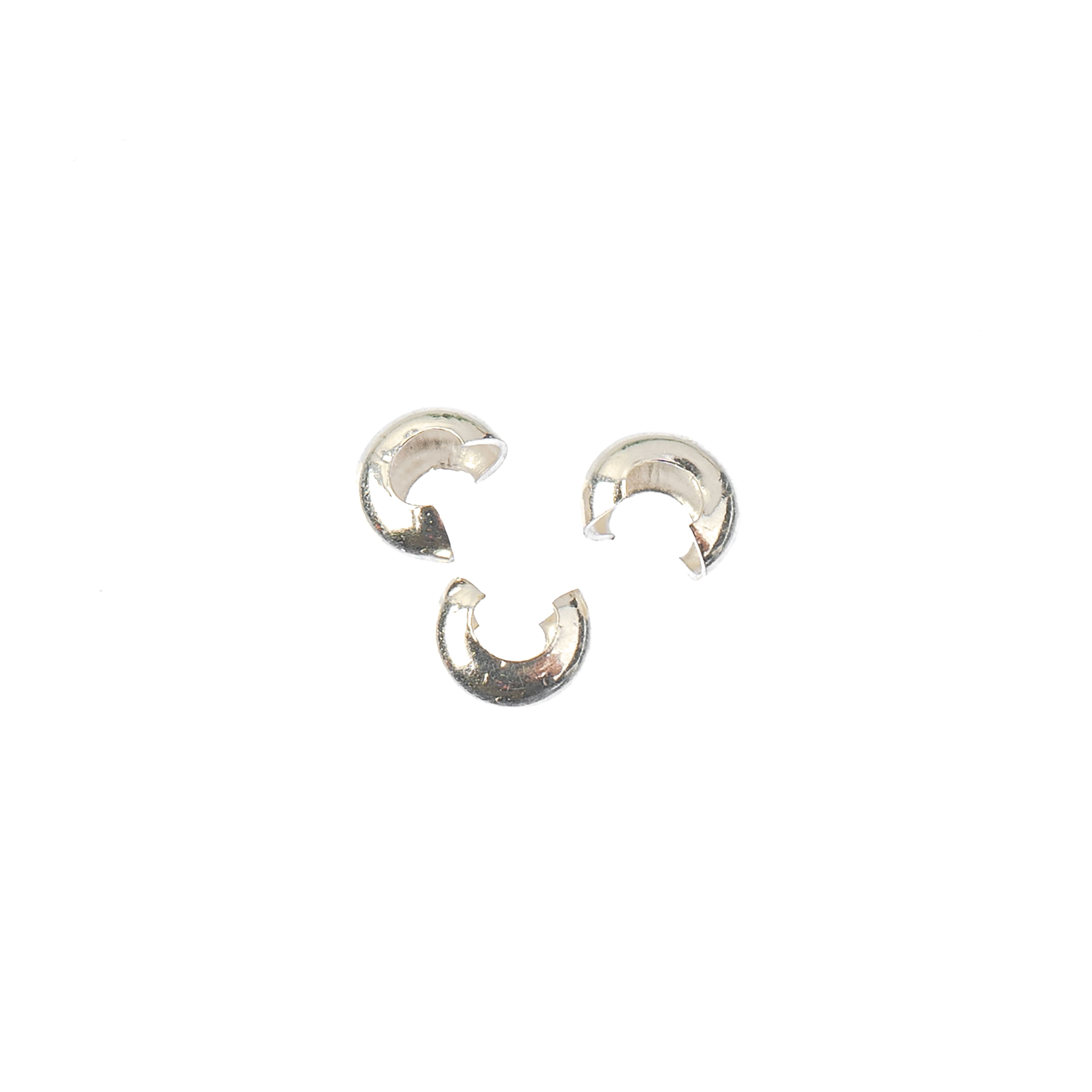 12 Packs: 10 ct. (120 total) 3mm Metal Crimp Bead Covers by Bead Landing™