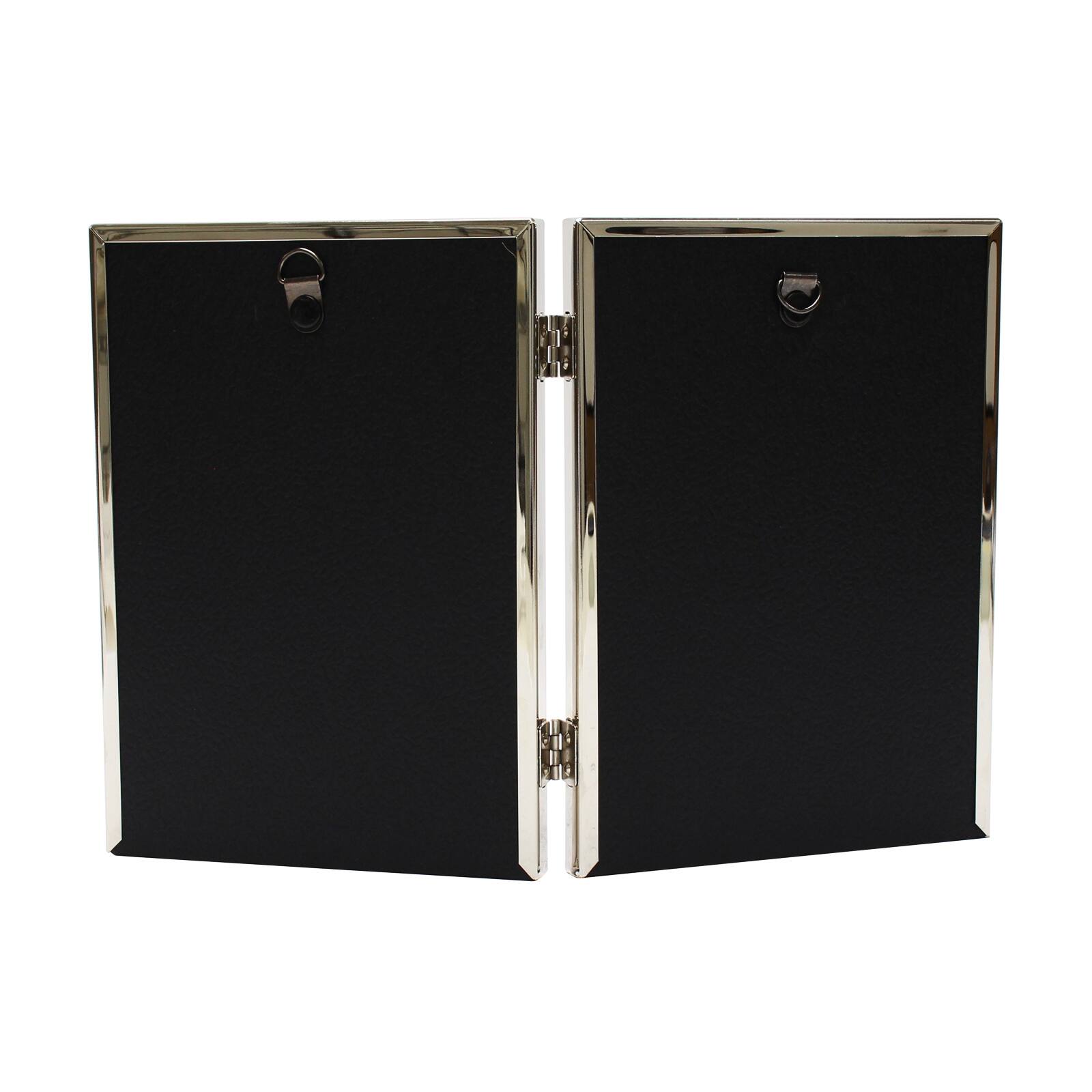 Simply Essentials™ 5" x 7" Polished Silver Hinged Frame by Studio Décor®