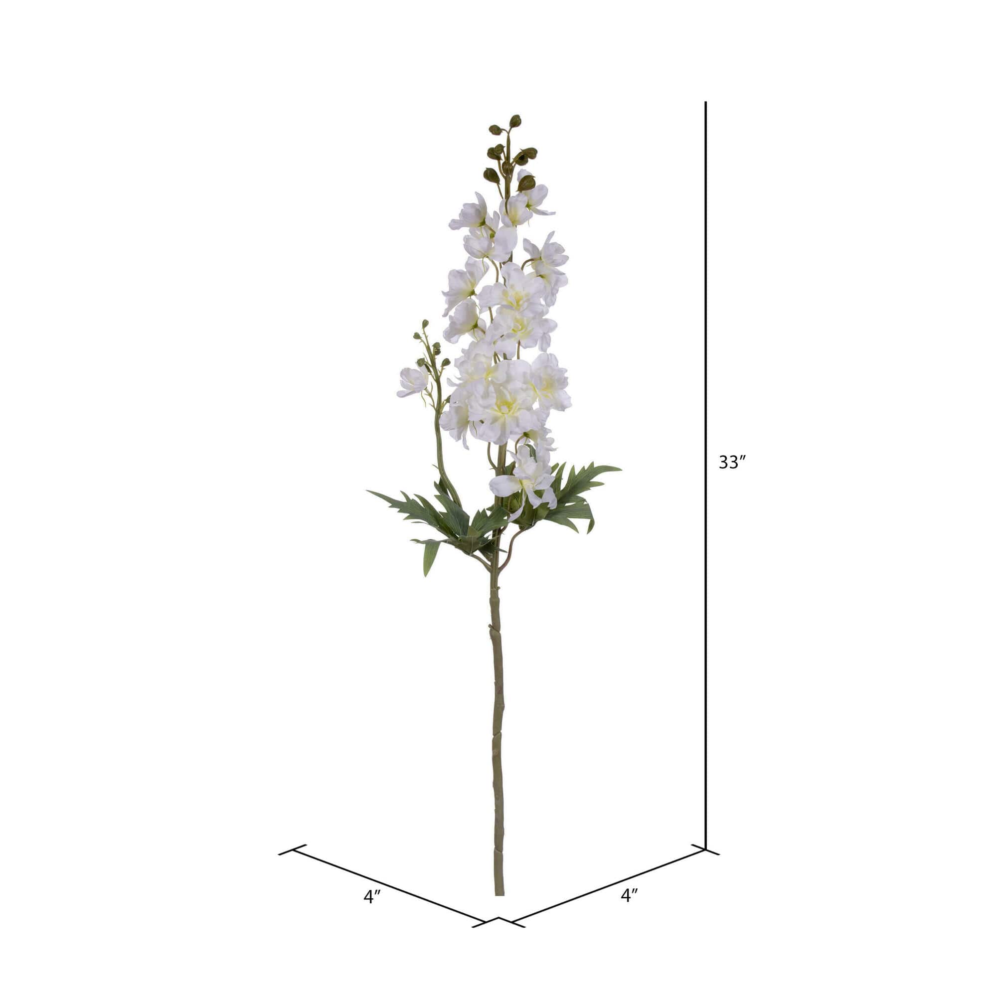 33" White Delphinium Style Larkspur Artificial Sprays, 3ct.