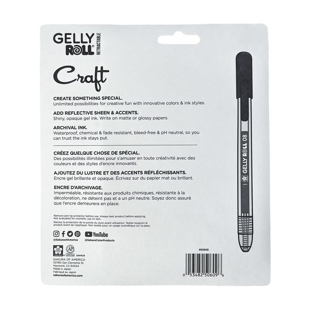 Sakura® Gelly Roll® Craft 0.8mm Retractable Gel Pen Set