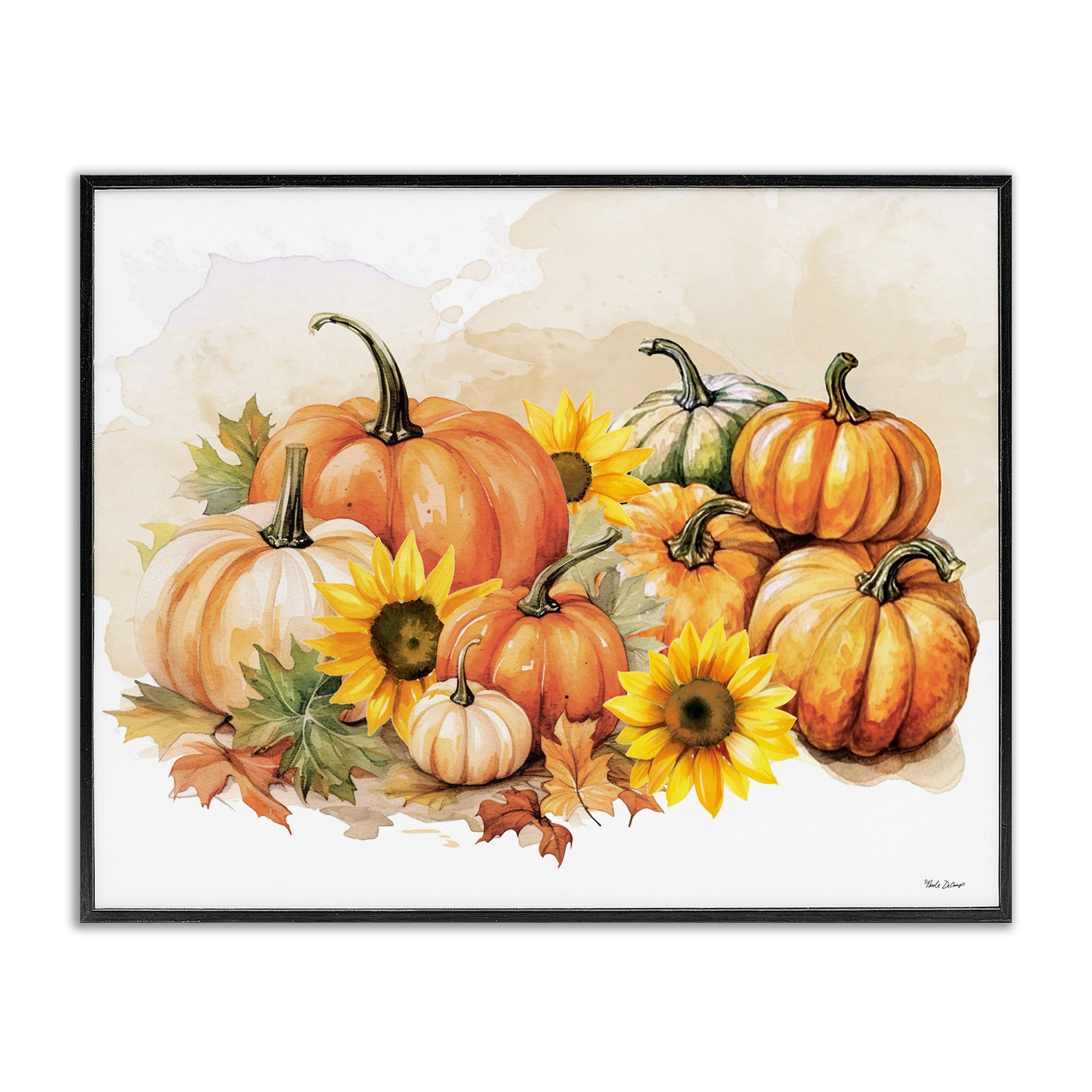 Stupell Industries Pumpkin & Sunflower Bundle Framed Giclee Art