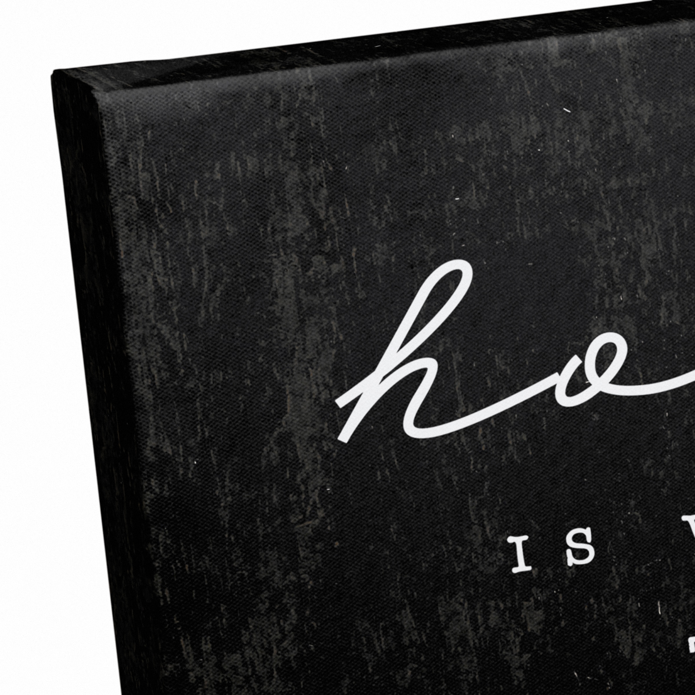 Home Is Where The Heart Is 12" x 12" Canvas Wall Art