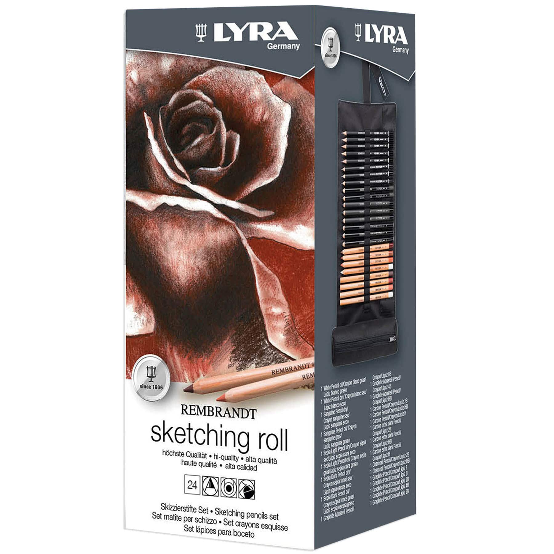 Lyra Rembrandt Sketching Pencil Set in Fabric Roll