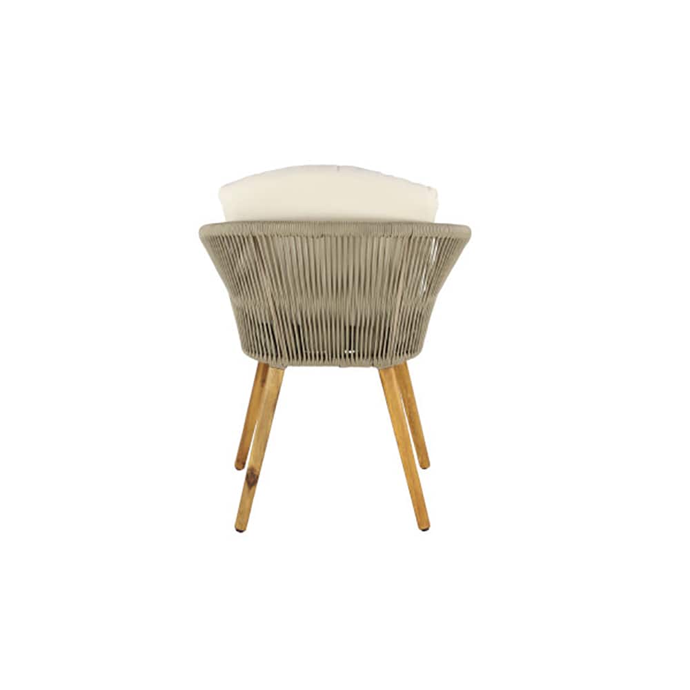 Light Brown Modern Outdoor Dining Chair Set