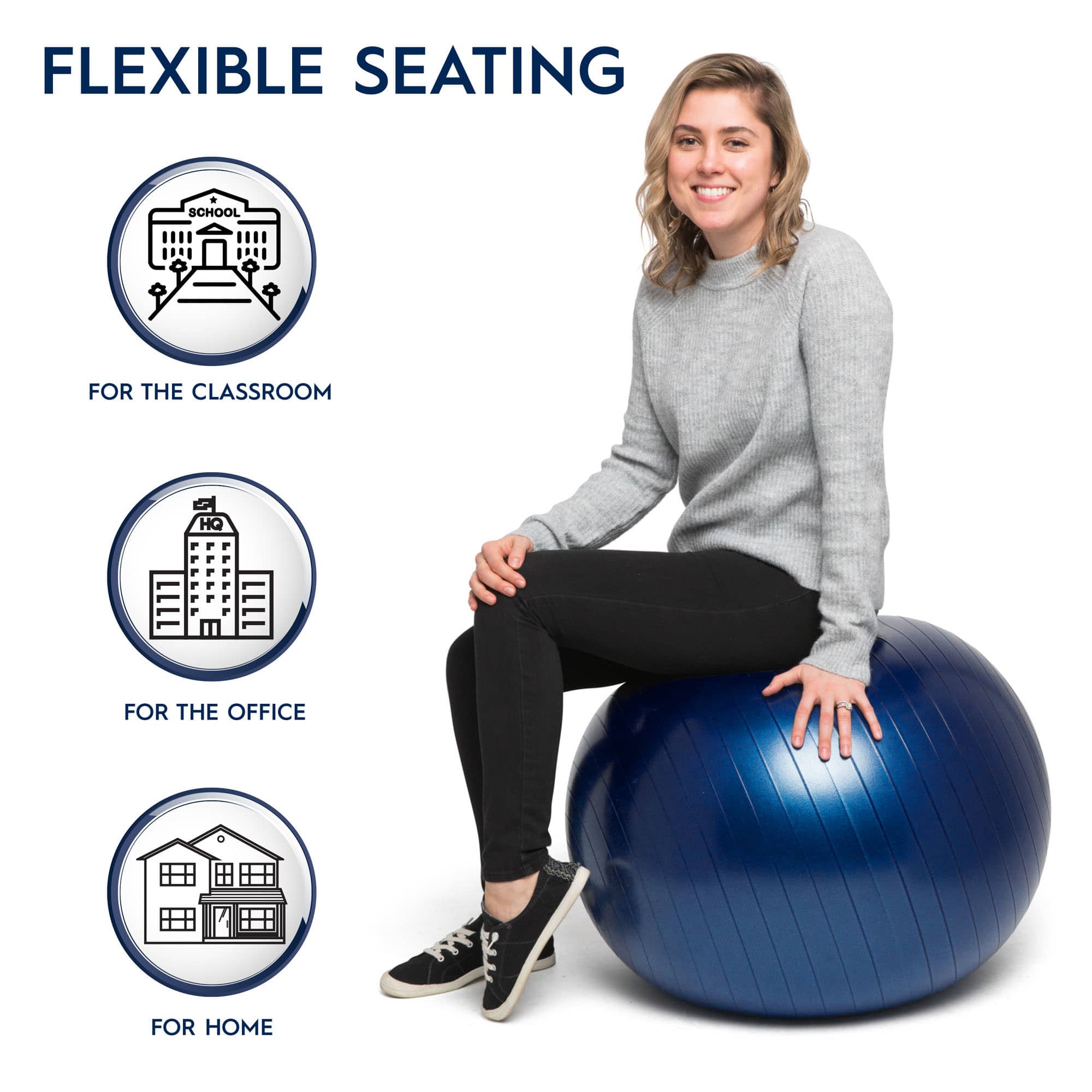 Bouncyband® 26" Blue Balance Ball