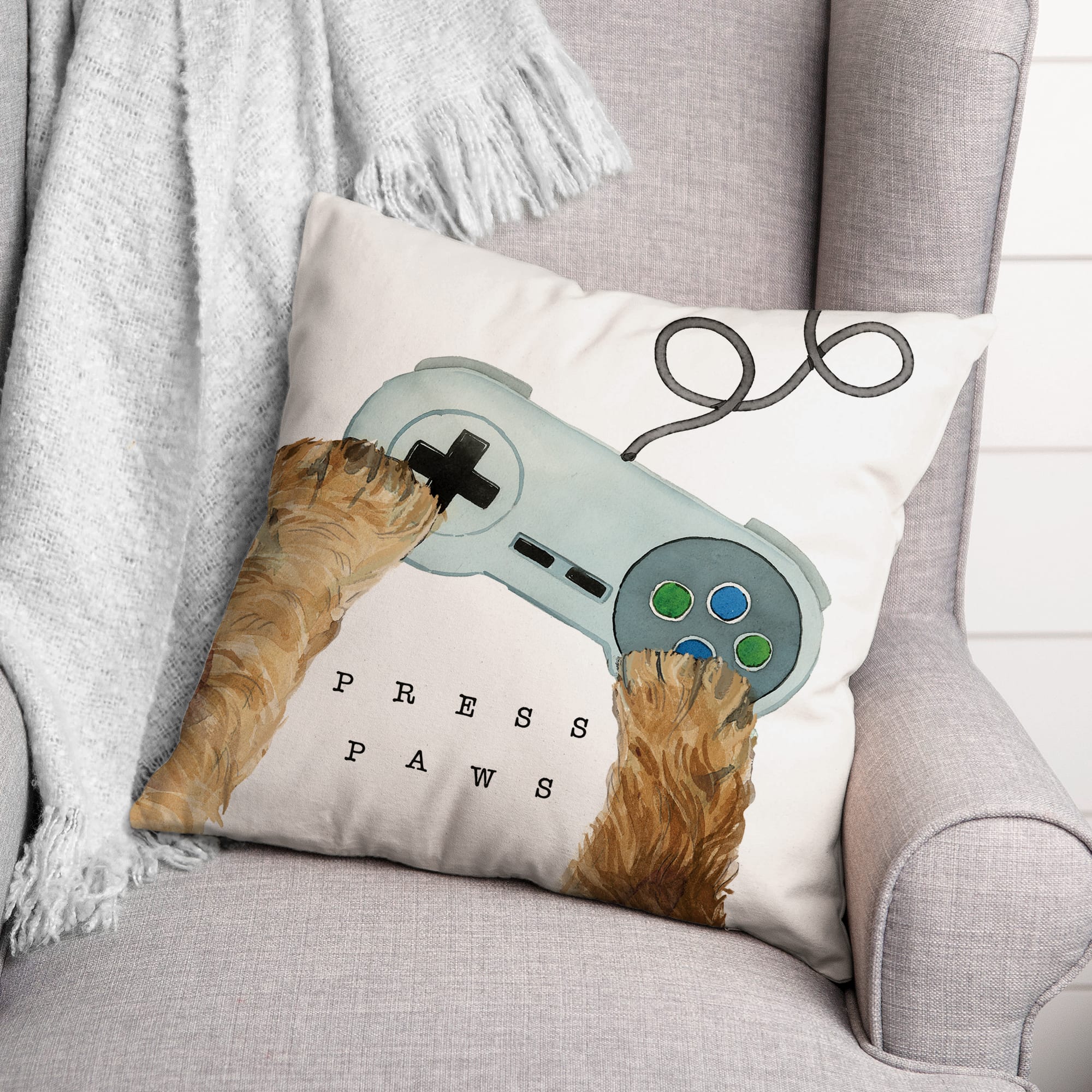 Press Pause 18" x 18" Throw Pillow